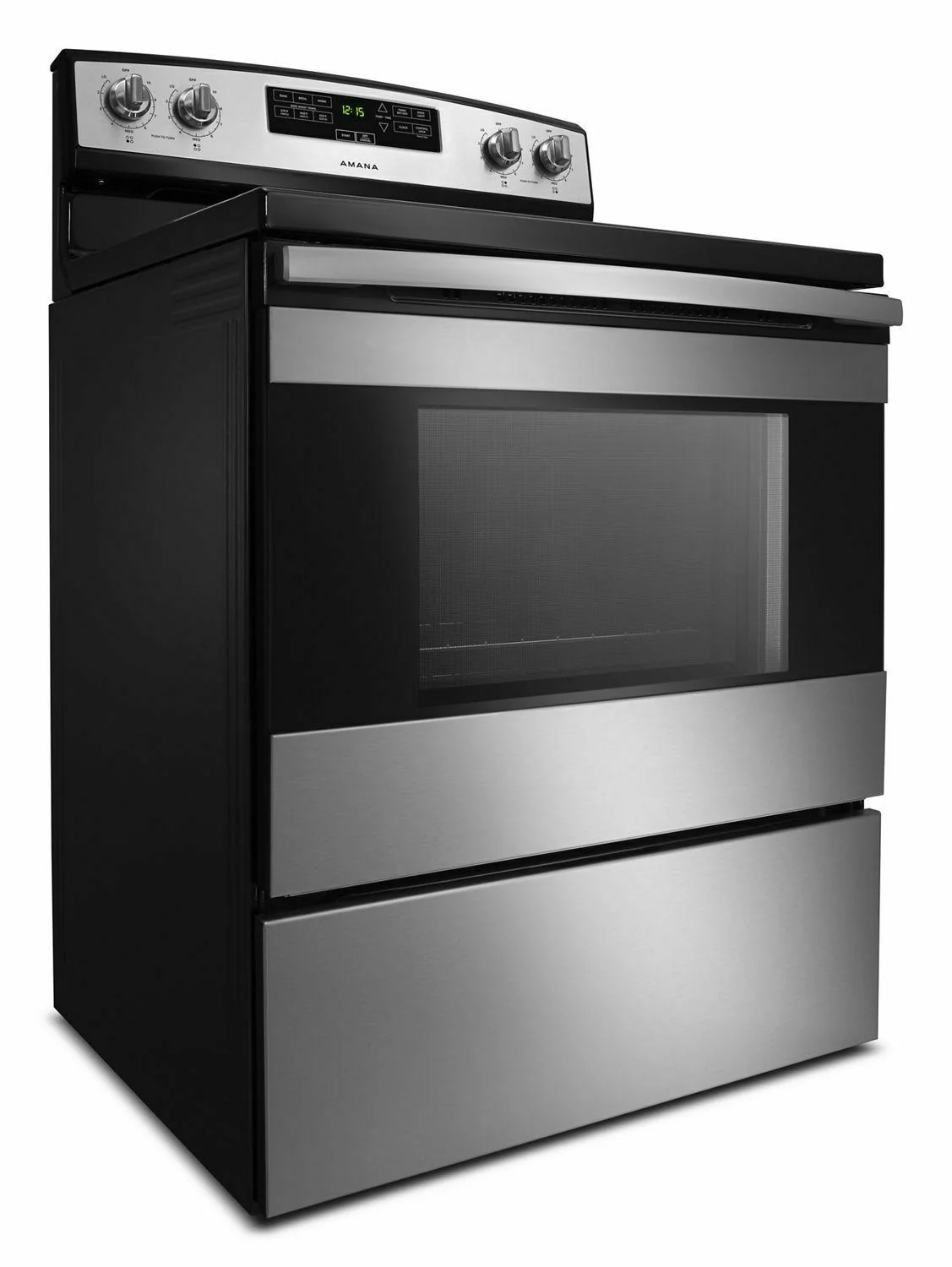 Amana ACR4303MFS 30-inch Amana® Electric Range with Bake Assist Temps - Black-on-Stainless - Image 2