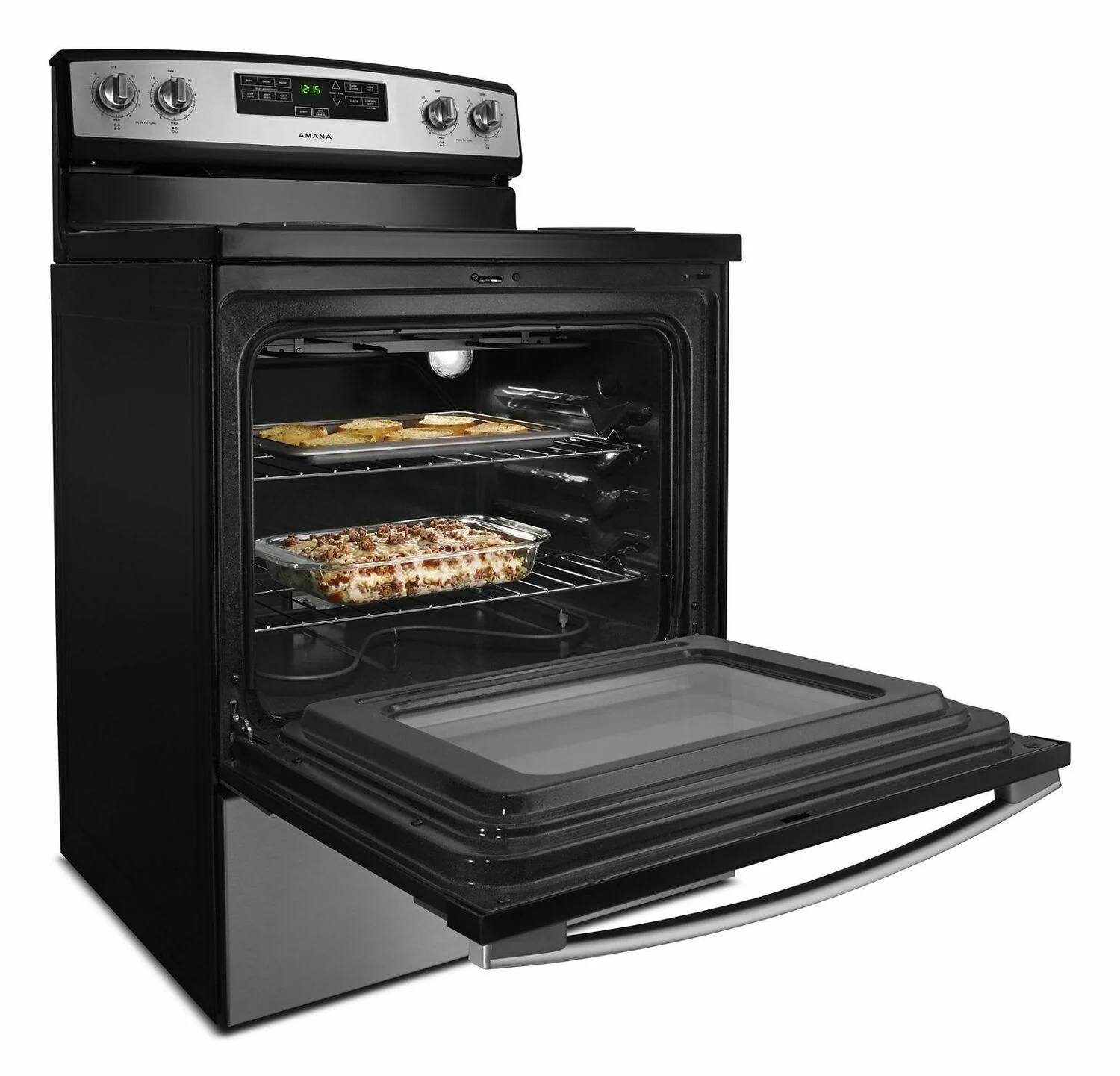Amana ACR4303MFS 30-inch Amana® Electric Range with Bake Assist Temps - Black-on-Stainless - Image 3