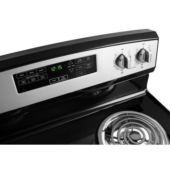 Amana® 30-inch Electric Range with Self-Clean Option - Black-on-Stainless - Image 3