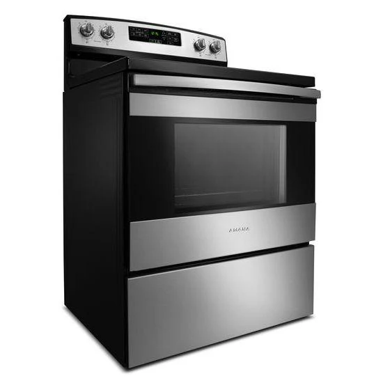 Amana® 30-inch Electric Range with Self-Clean Option - Black-on-Stainless - Image 4