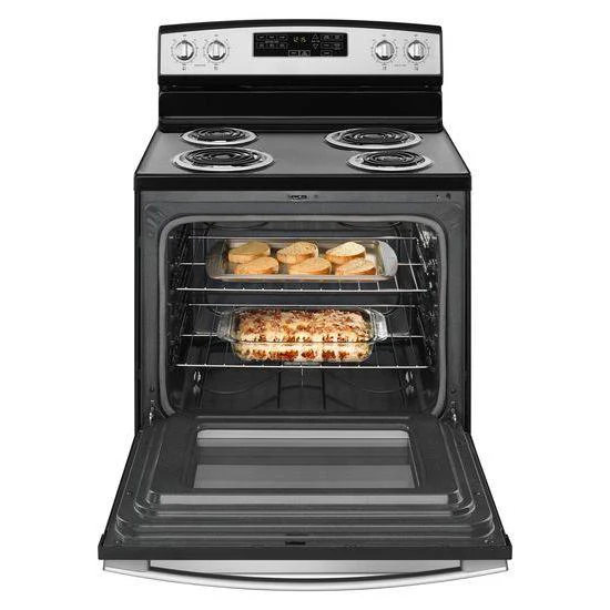 Amana® 30-inch Electric Range with Self-Clean Option - Black-on-Stainless - Image 6