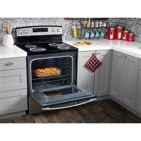 Amana® 30-inch Electric Range with Self-Clean Option - Black-on-Stainless - Image 7