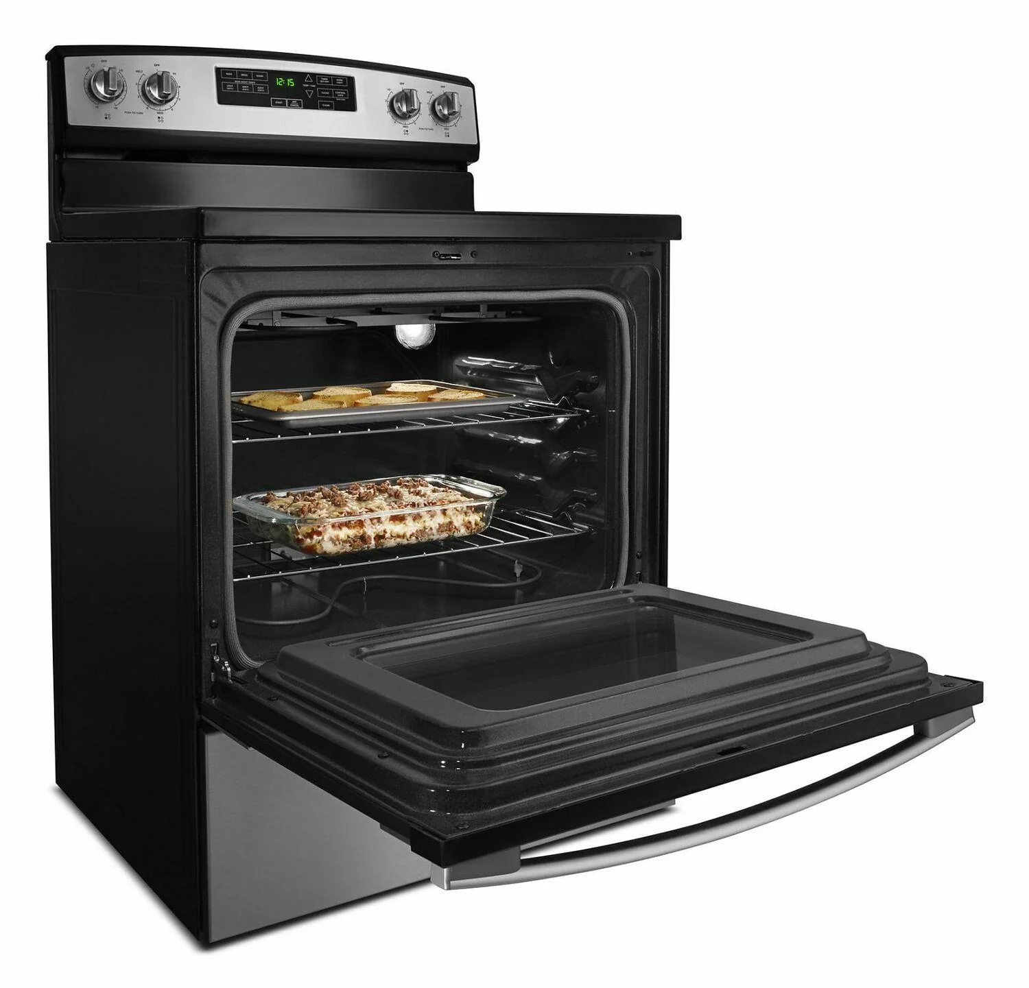 30-inch Amana® Electric Range with Extra-Large Oven Window - Black-on-Stainless - Image 4