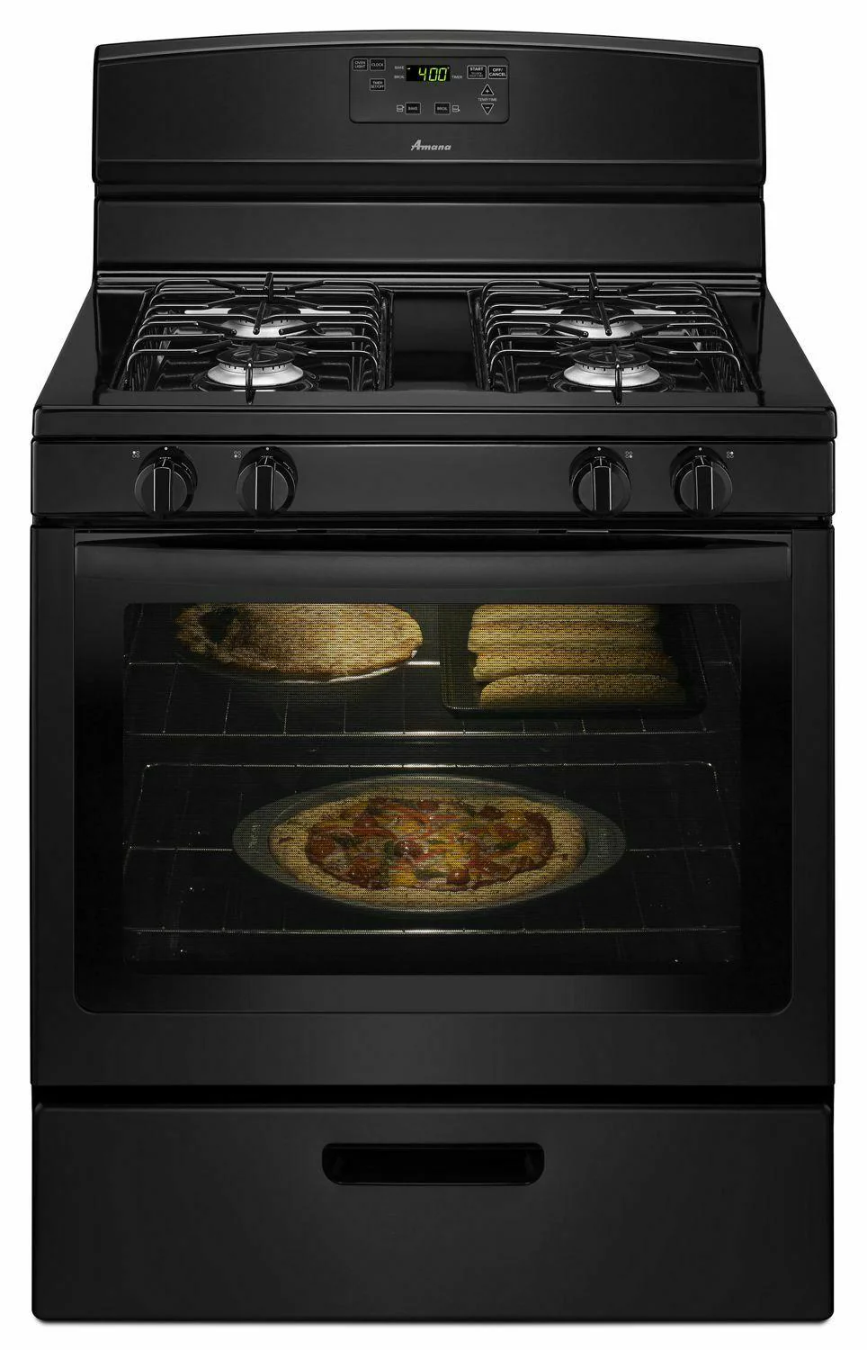 30-inch Gas Range with Easy Touch Electronic Controls - Black - Image 3