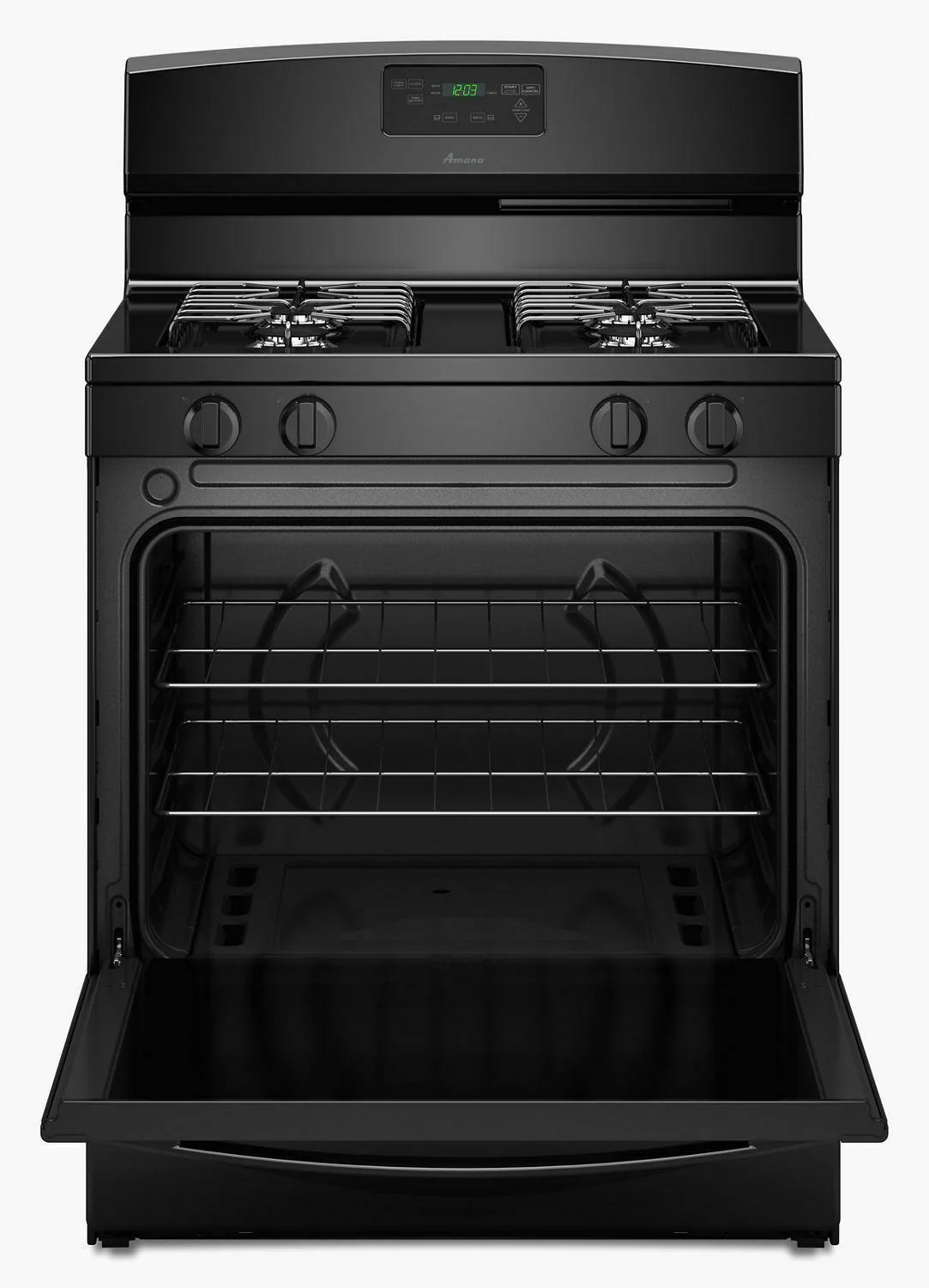 30-inch Gas Range with Easy Touch Electronic Controls - Black - Image 4