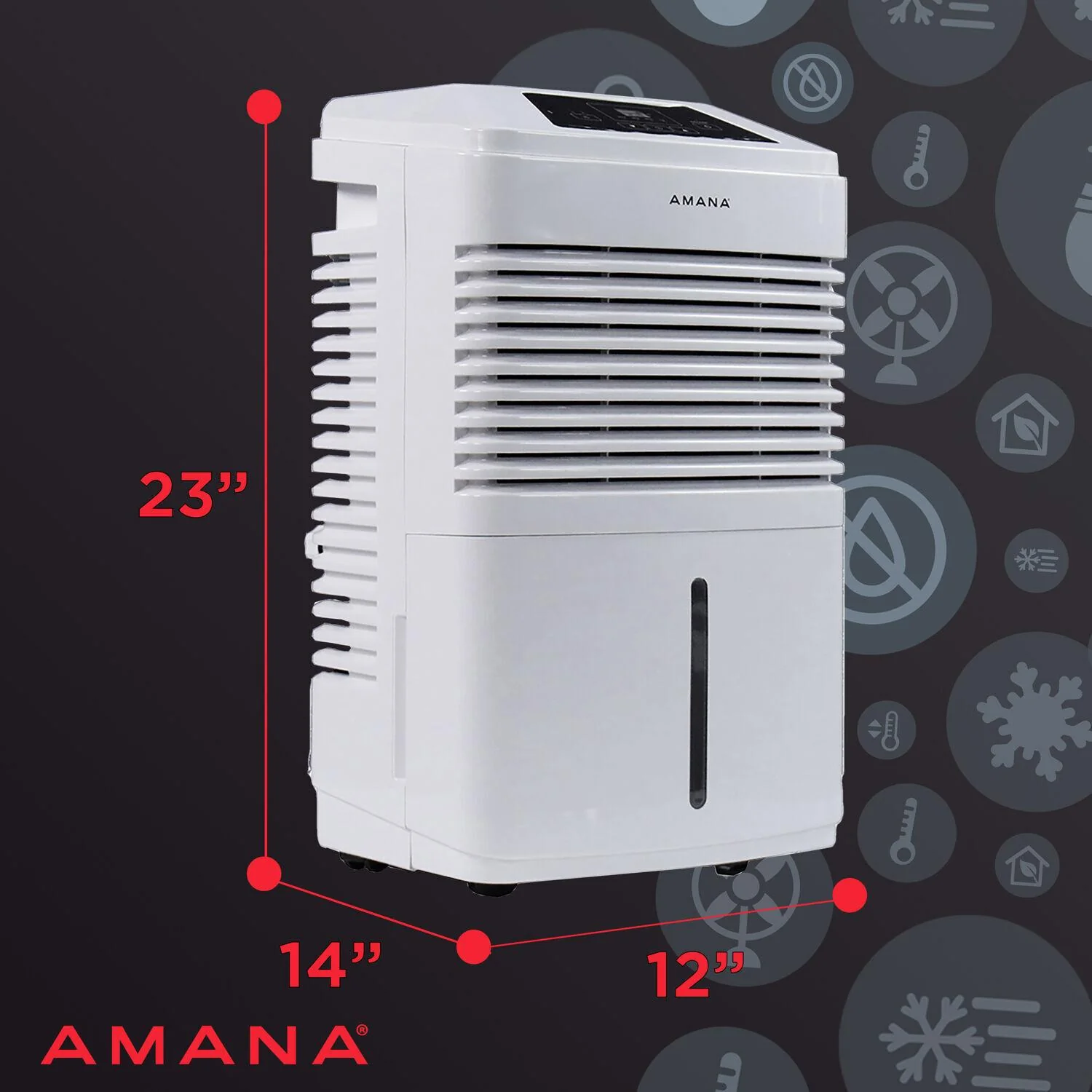 48 Pint Portable Dehumidifier with Adjustable Humidistat, Auto Shut-Off Indicator, and 24-Hour Timer - Image 7
