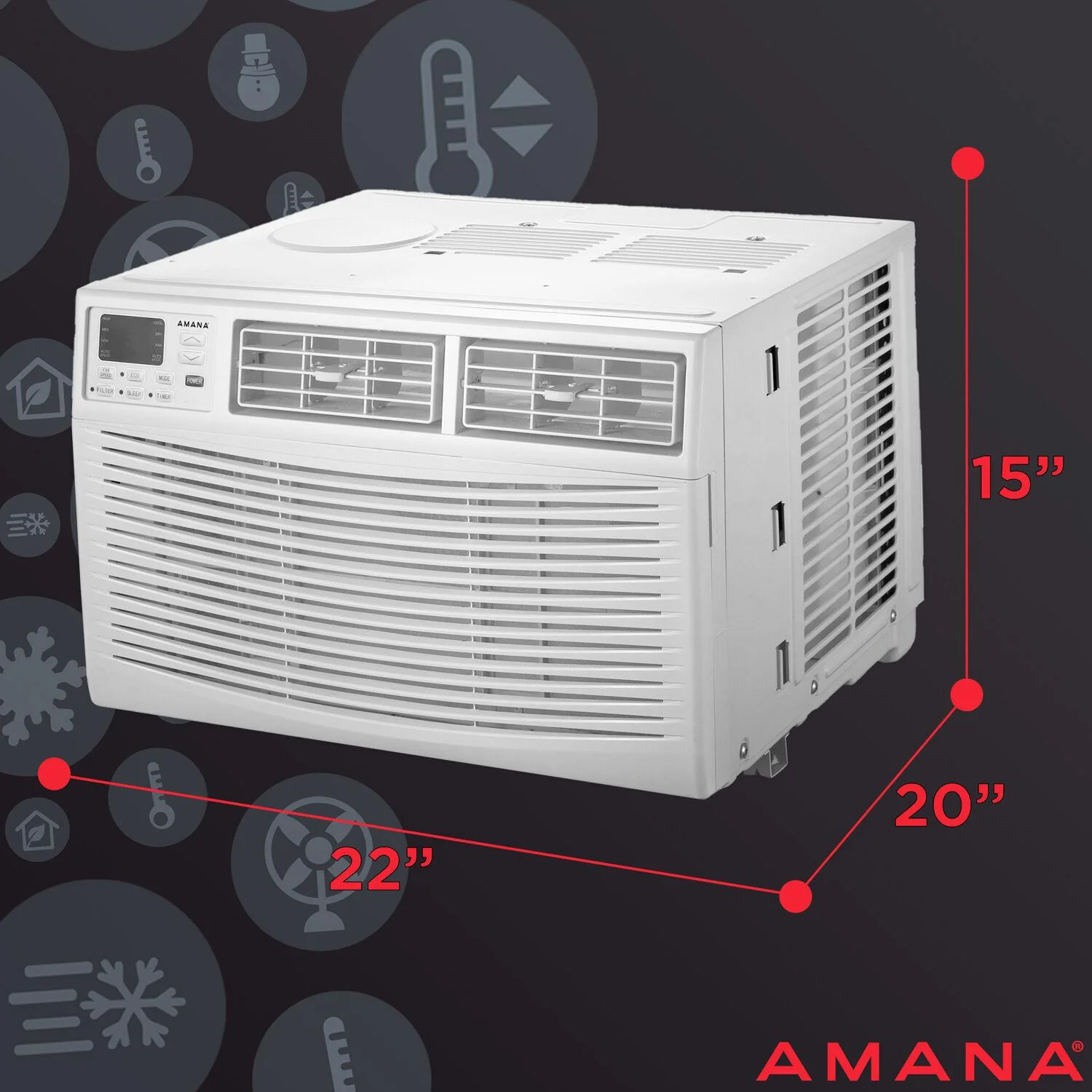 10,000 BTU 115V Window-Mounted Air Conditioner with Remote Control - Image 3