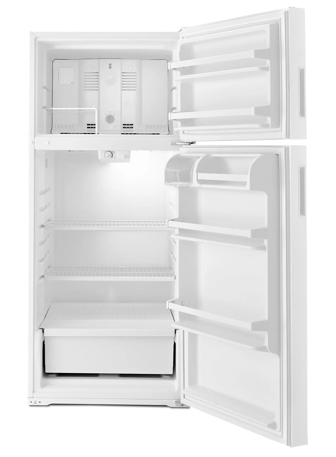 Amana ART106TFDW 28-inch Top-Freezer Refrigerator with Gallon Door Storage Bins White - Image 3