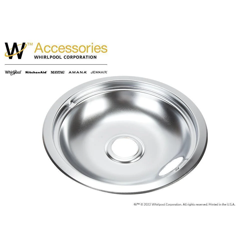 Electric Range Round Burner Drip Bowl, Chrome - Image 4