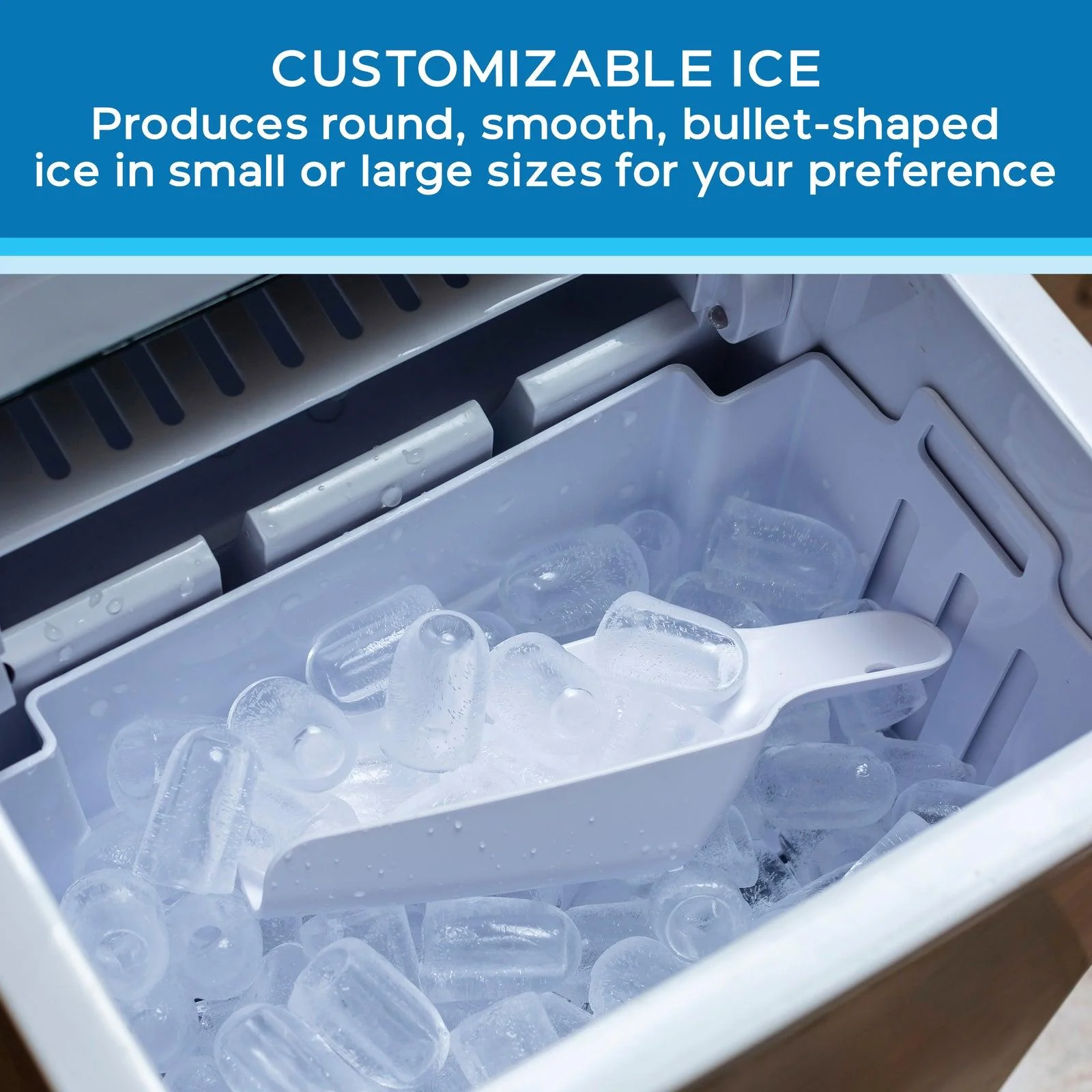 AVIM333SIS Avanti Speedy Ice Countertop Bullet Ice Maker - Stainless Steel / 5.82 cu. ft. - Image 6