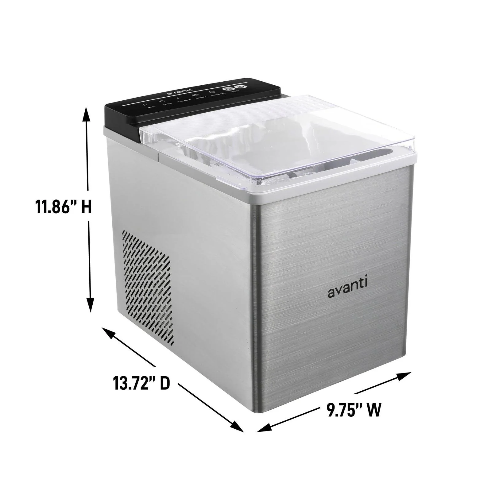 AVIM333SIS Avanti Speedy Ice Countertop Bullet Ice Maker - Stainless Steel / 5.82 cu. ft. - Image 8