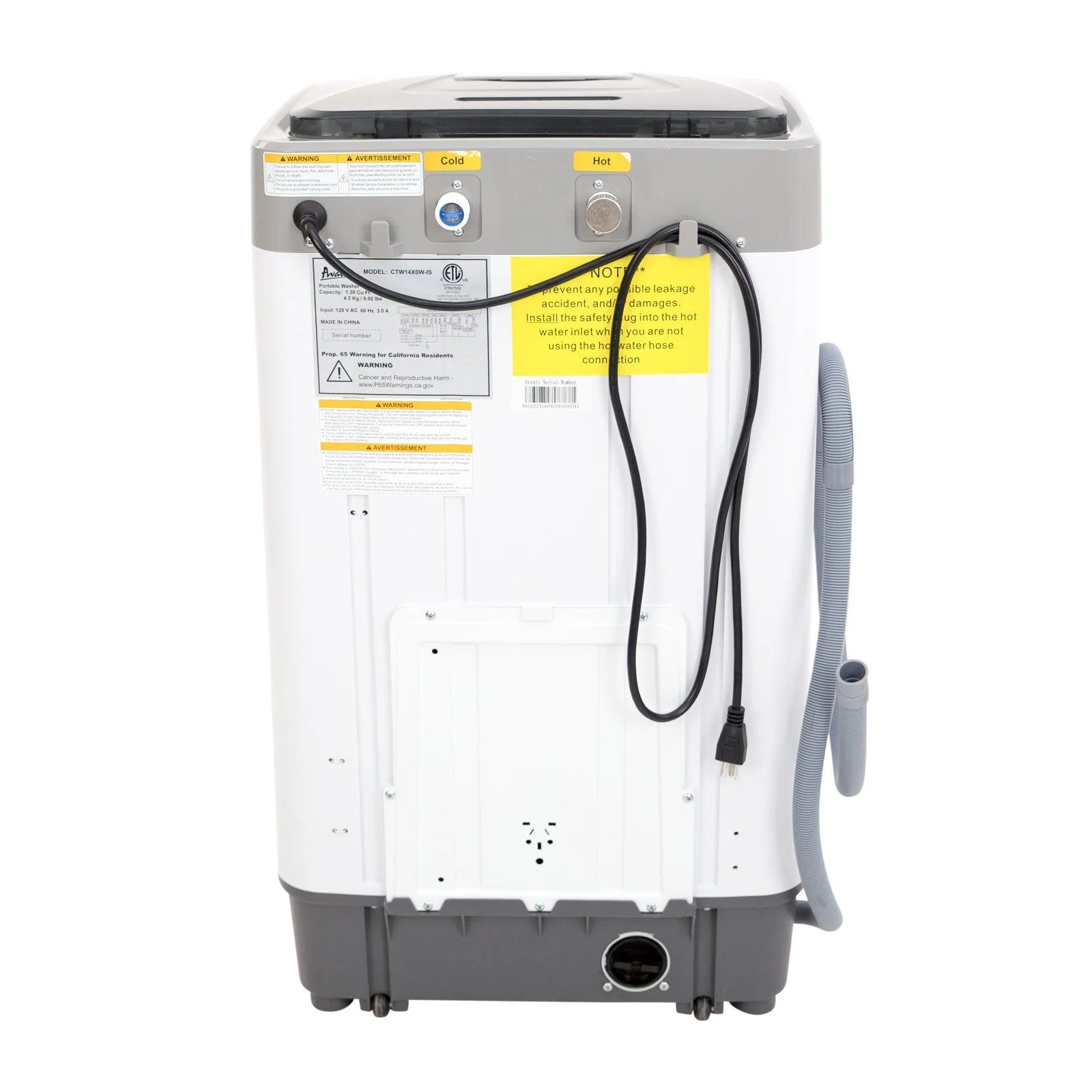 CTW14X0WIS Avanti 1.38 cu. ft. Compact Washer Machine - Image 9