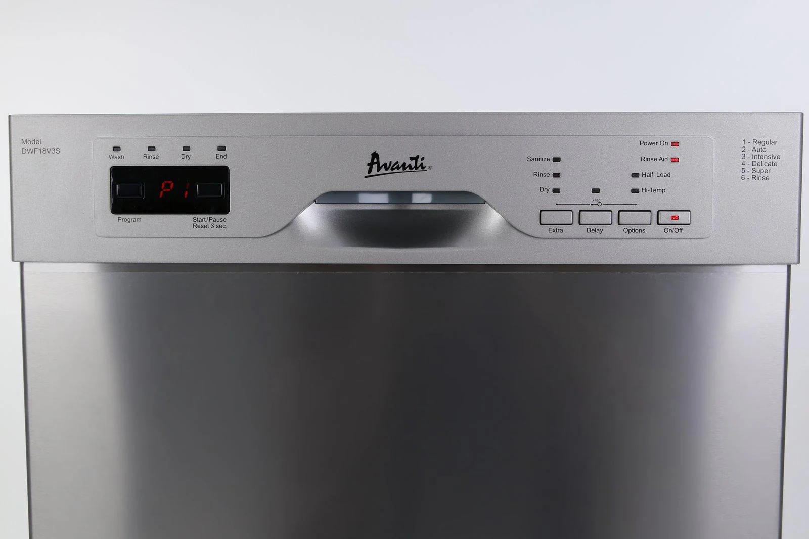 DWF18V0W Avanti 18" Built In Dishwasher - White - Image 14