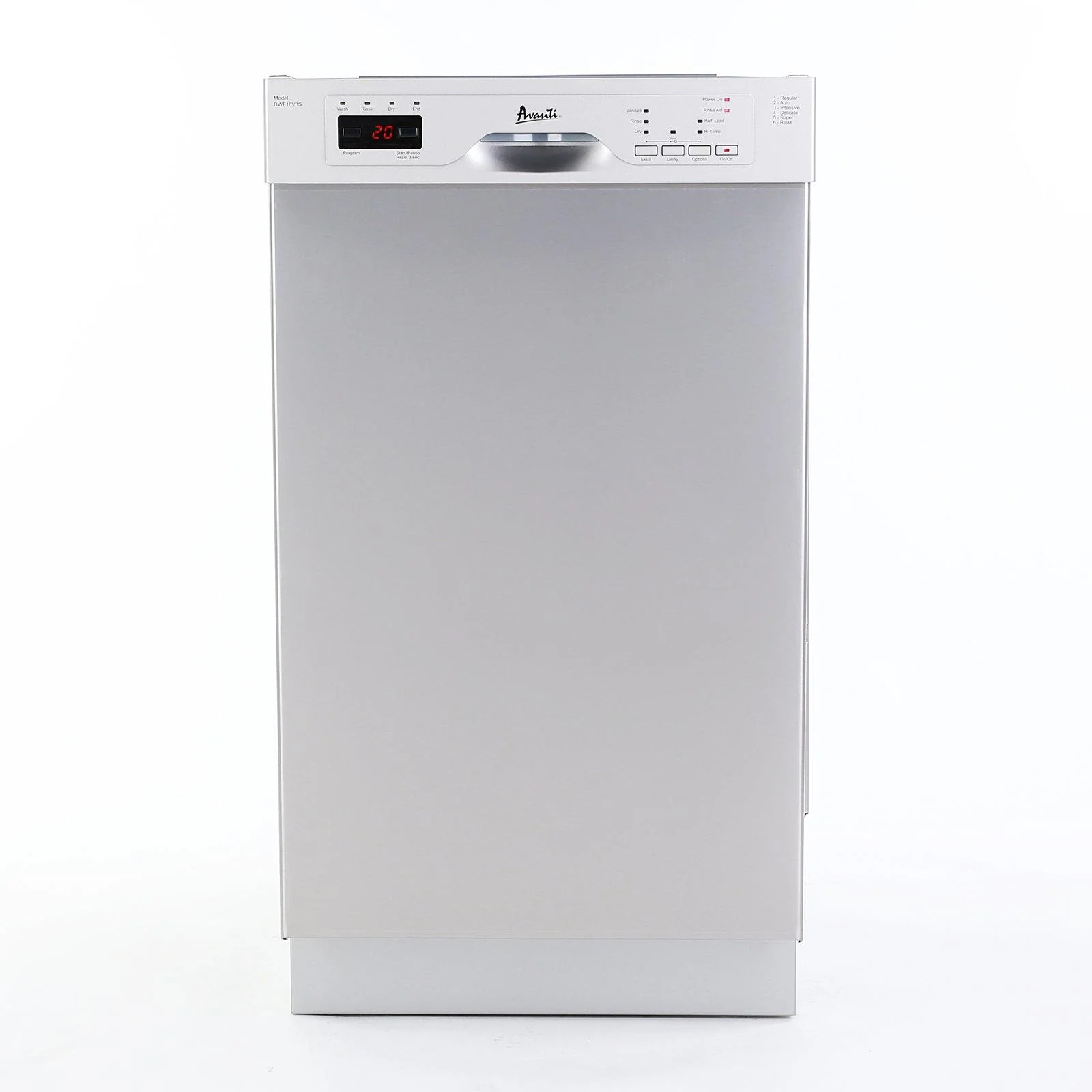 DWF18V0W Avanti 18" Built In Dishwasher - White - Image 9