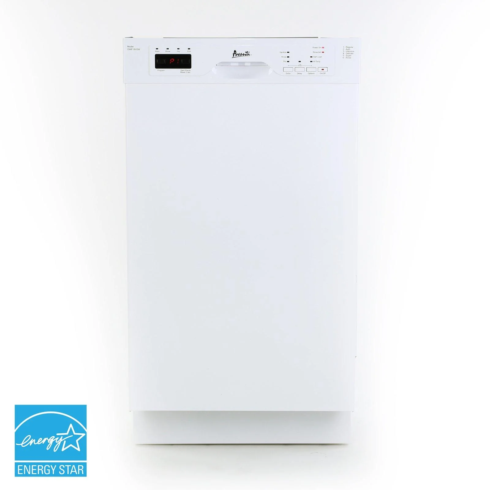 DWF18V3S Avanti 18" Built In Dishwasher - Stainless Steel - Image 2