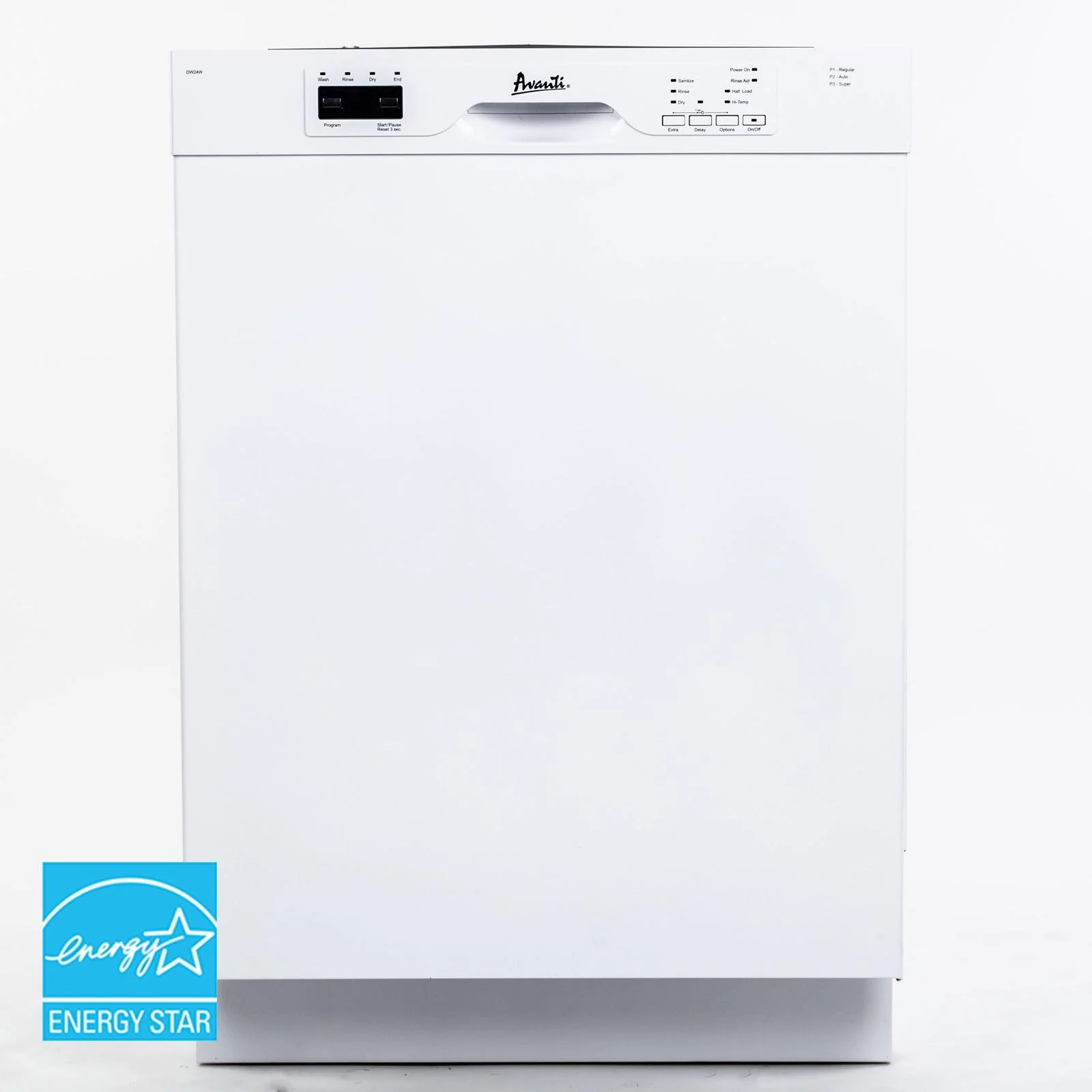 DWF24V0W Avanti 24" Built In Dishwasher - White / 24" - Image 2