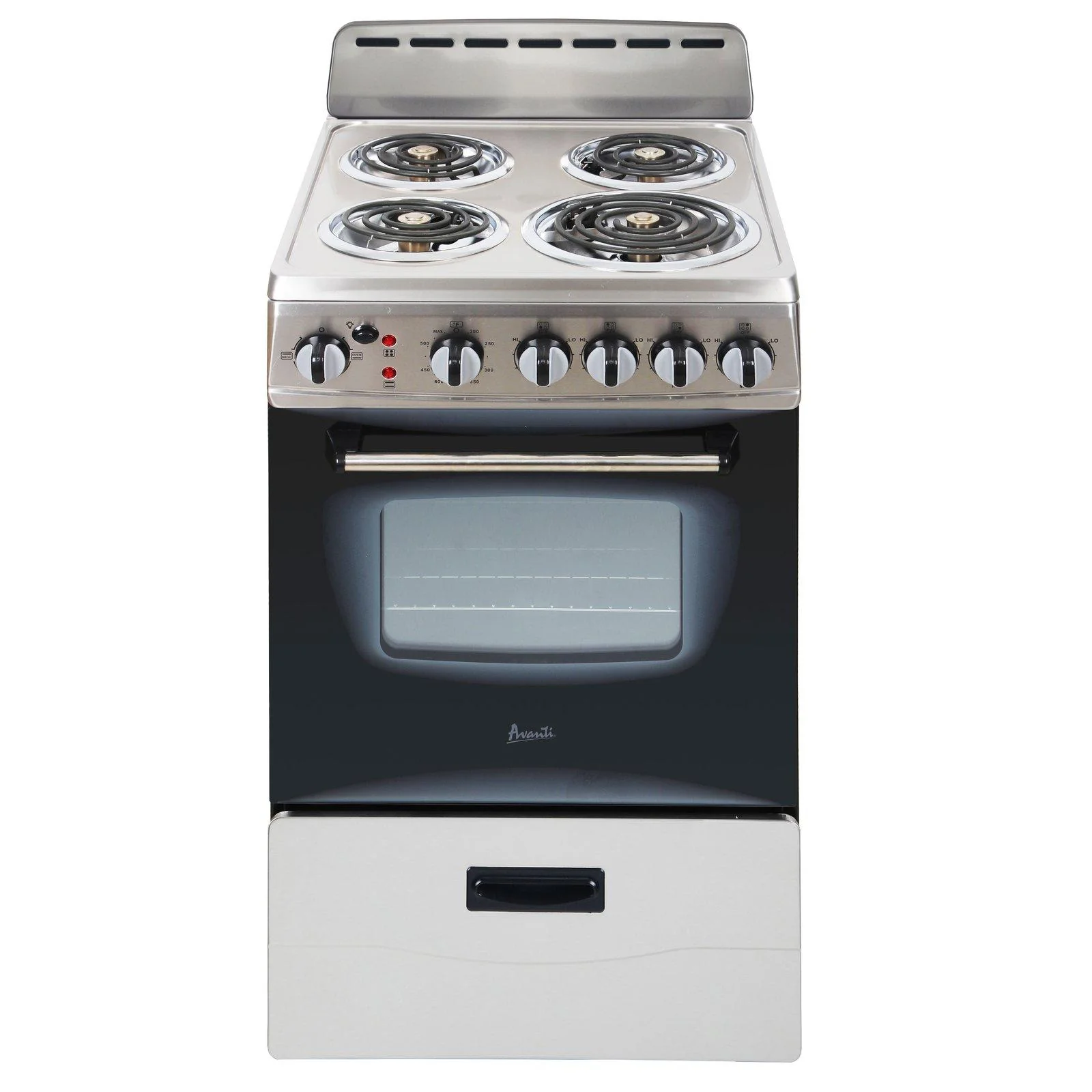 ERU200P0W Avanti 20" Electric Range Oven with Framed Glass Door - White - Image 2