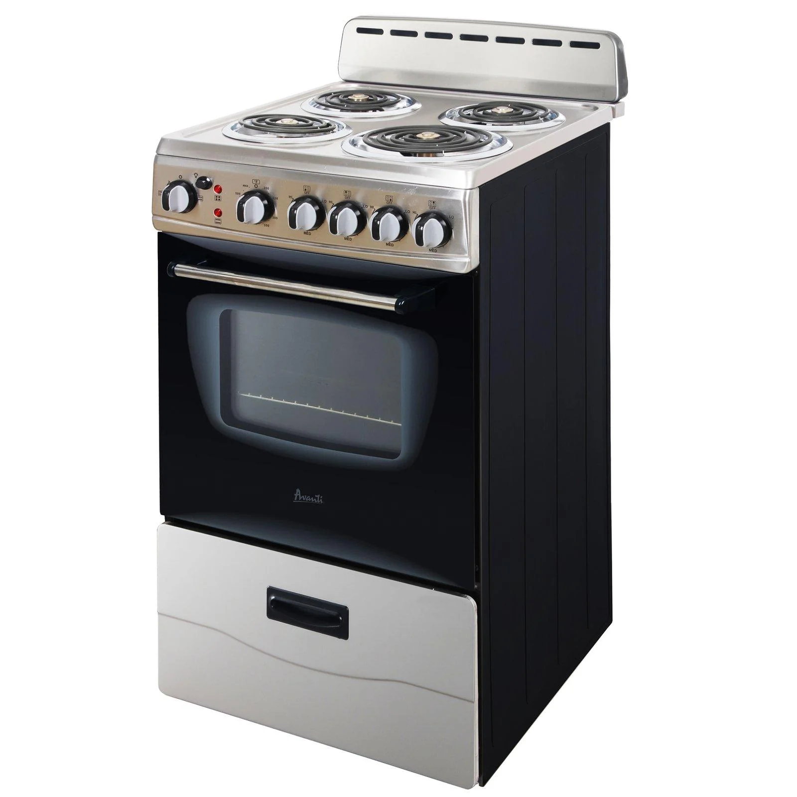 ERU200P0W Avanti 20" Electric Range Oven with Framed Glass Door - White - Image 5