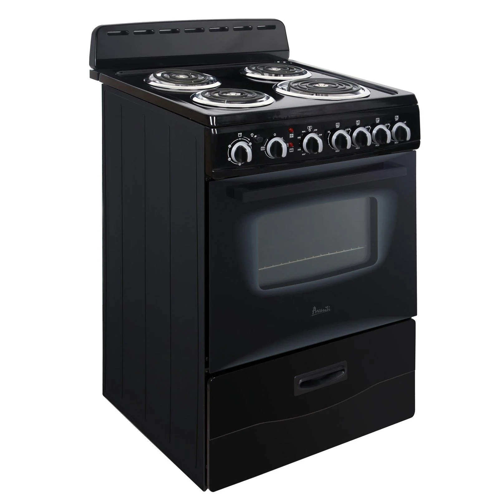 ERU240P1B Avanti 24" Electric Range Oven with Framed Glass Door - Black - Image 5