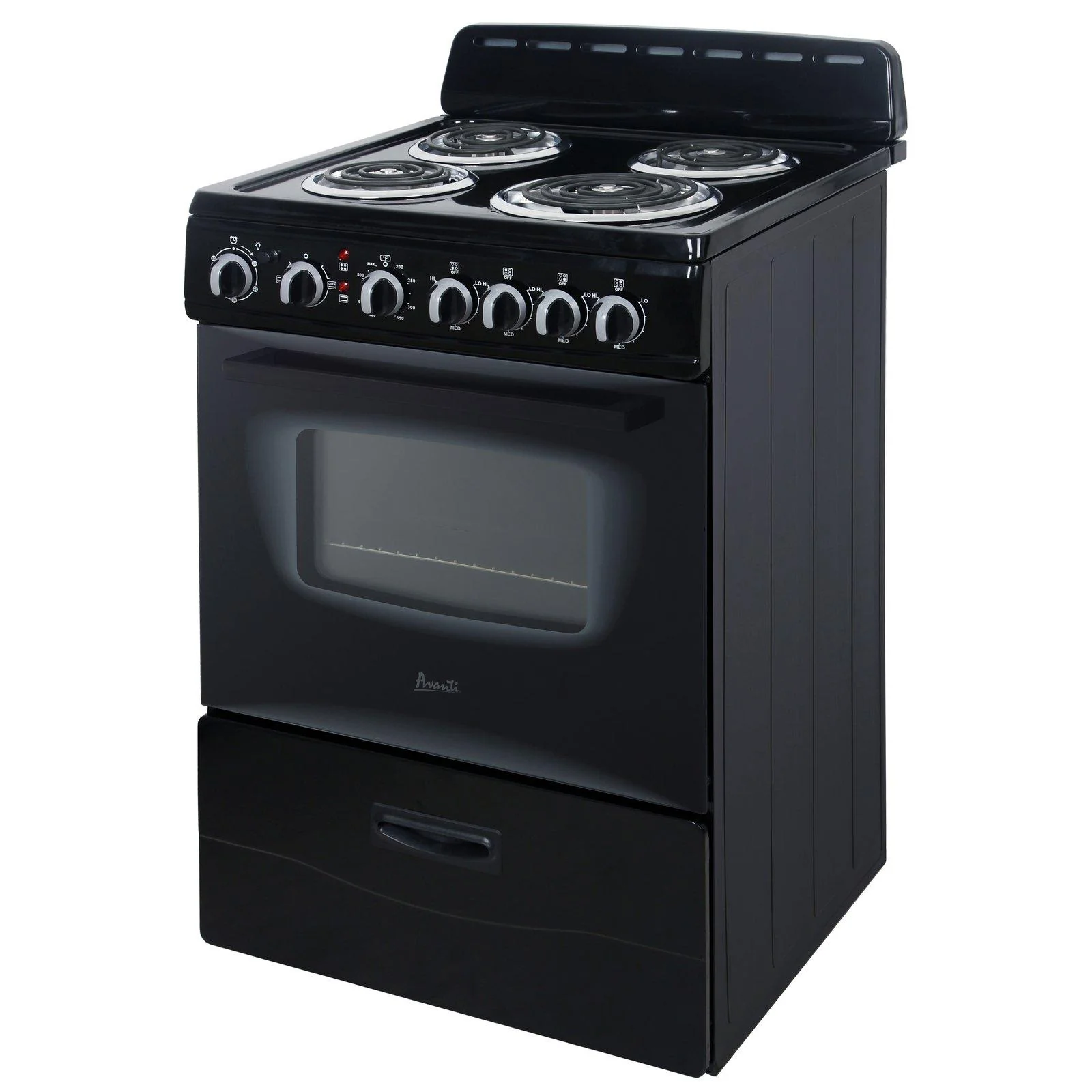 ERU240P1B Avanti 24" Electric Range Oven with Framed Glass Door - Black - Image 6