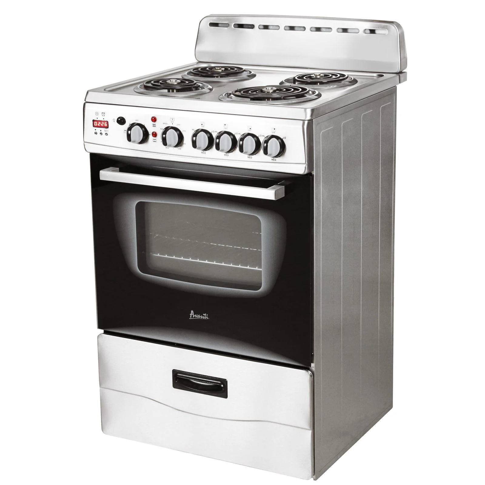 ERU240P1B Avanti 24" Electric Range Oven with Framed Glass Door - Black - Image 8