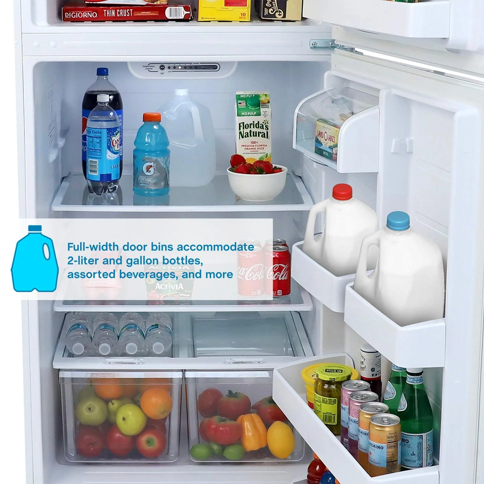 FF18D0W4 Avanti Frost-Free Apartment Size Refrigerator, 18.0 cu. ft. - White / 18 cu. ft. - Image 4