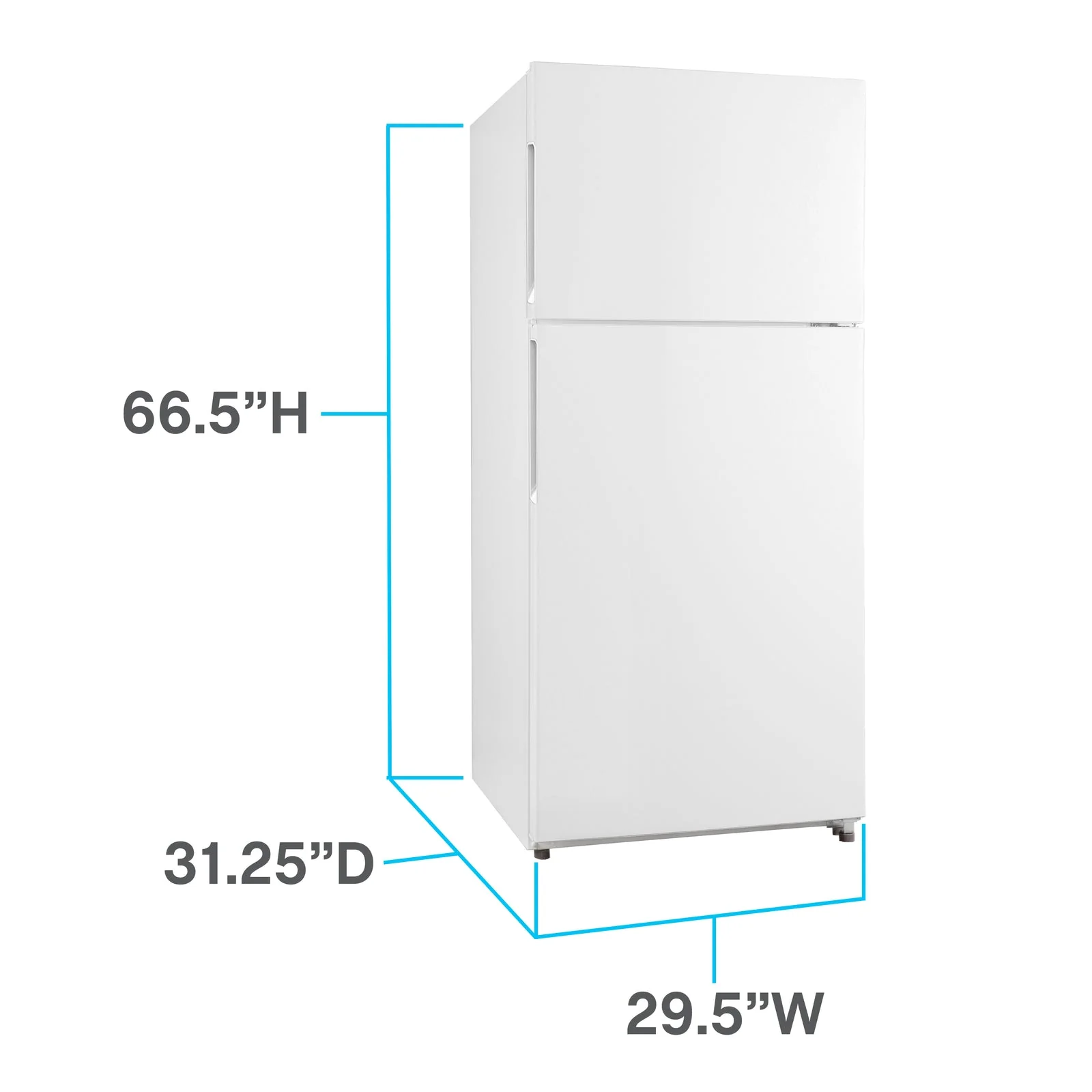 FF18D0W4 Avanti Frost-Free Apartment Size Refrigerator, 18.0 cu. ft. - White / 18 cu. ft. - Image 5