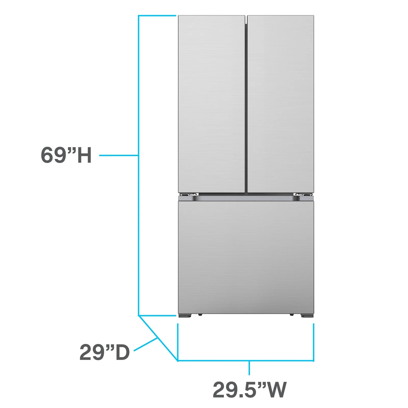 FFFDS175L3S Avanti Frost Free French Door Refrigerator, 17.5 cu. ft. - Image 3