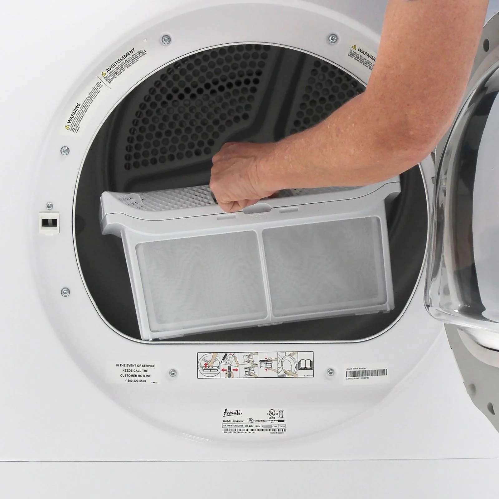 FLD40V0W Avanti Front Load Clothes Dryer - Image 10