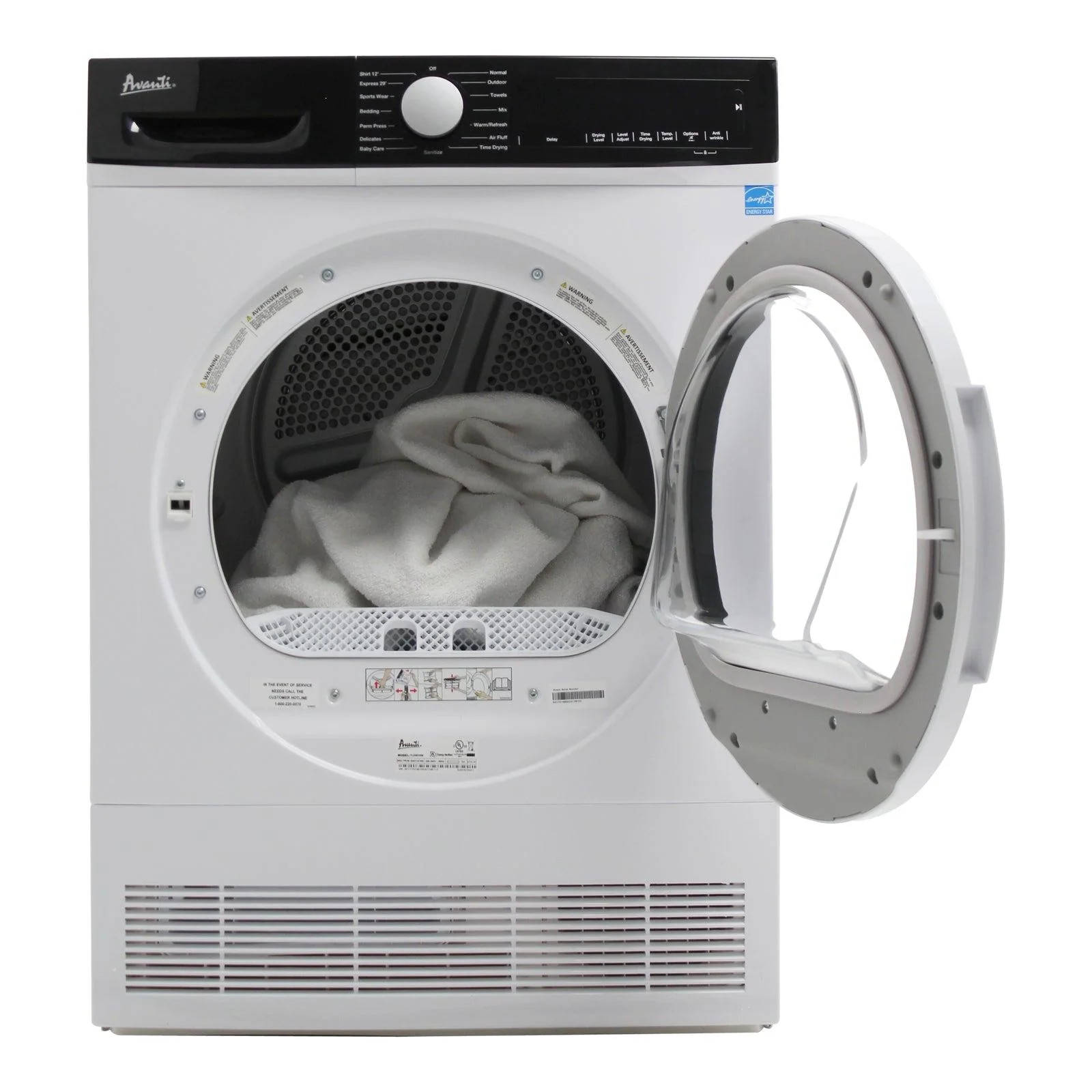 FLD40V0W Avanti Front Load Clothes Dryer - Image 7