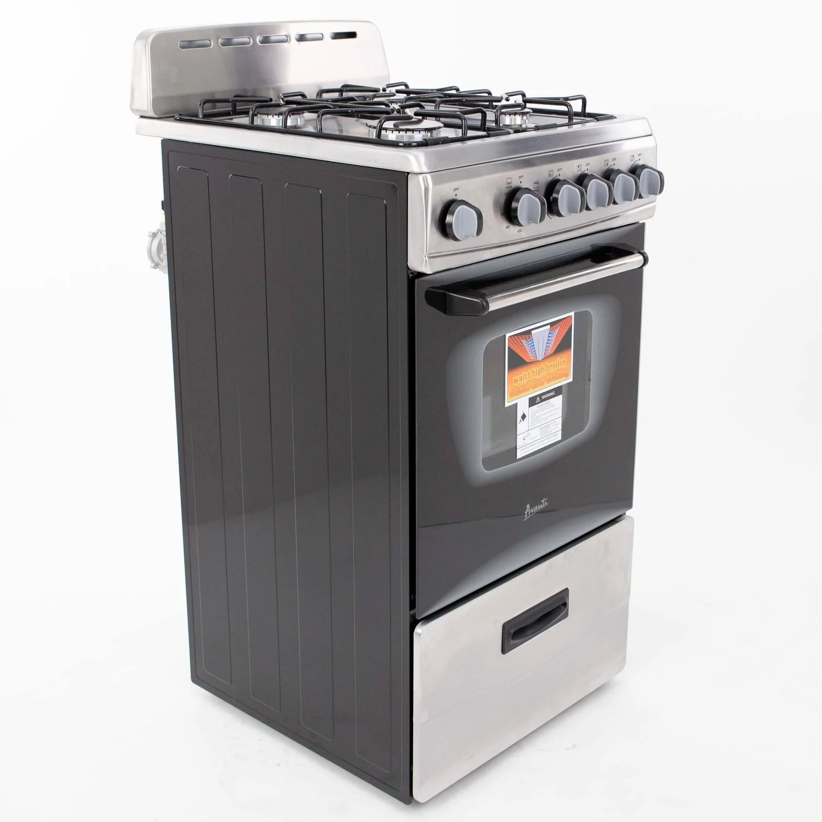 GR2011CW Avanti 20" Compact Gas Range Oven - White - Image 8