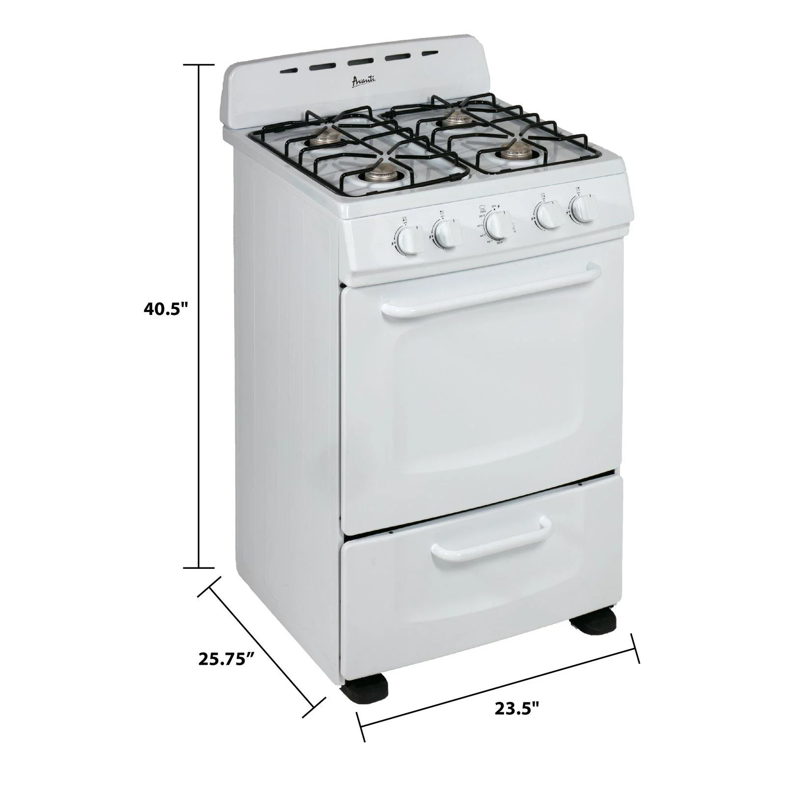 GRO24P0W Avanti 24" Gas Range Oven - Image 9