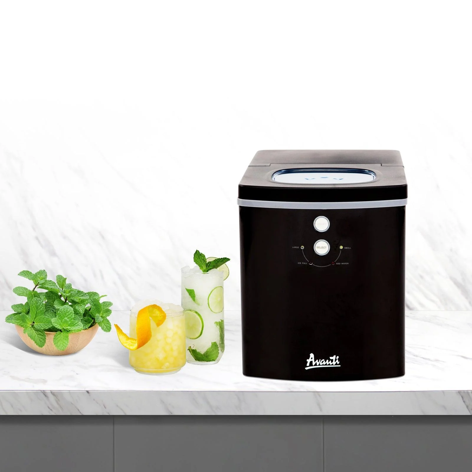 Avanti Portable Countertop Ice Maker - Black Stainless Steel / 33 lbs - Image 28