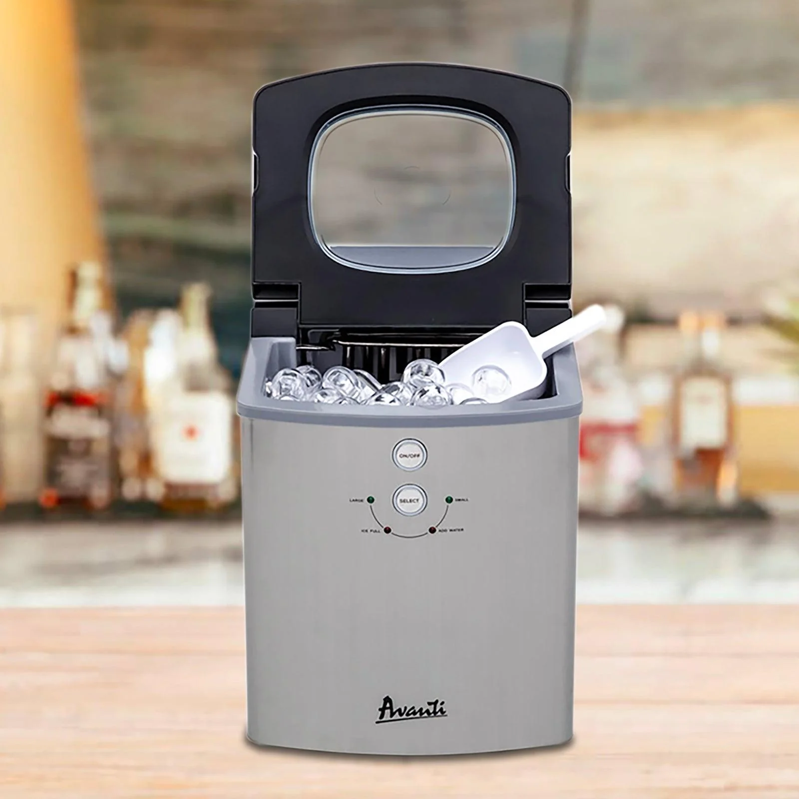 Avanti Portable Countertop Ice Maker - Black Stainless Steel / 33 lbs - Image 39