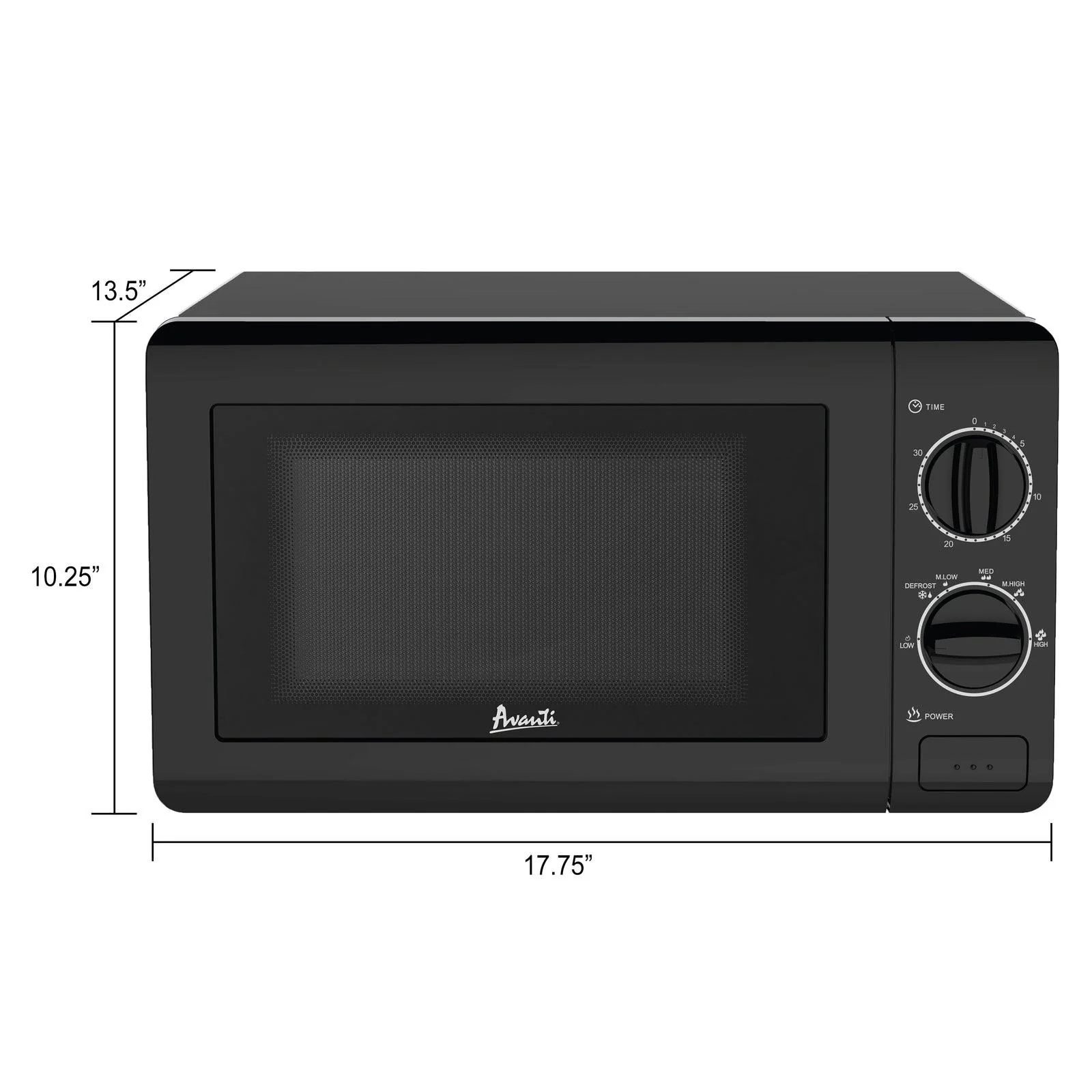 MM07V1B Avanti Microwave Oven with Mechanical Dials, 0.7 cu. ft. - Image 3