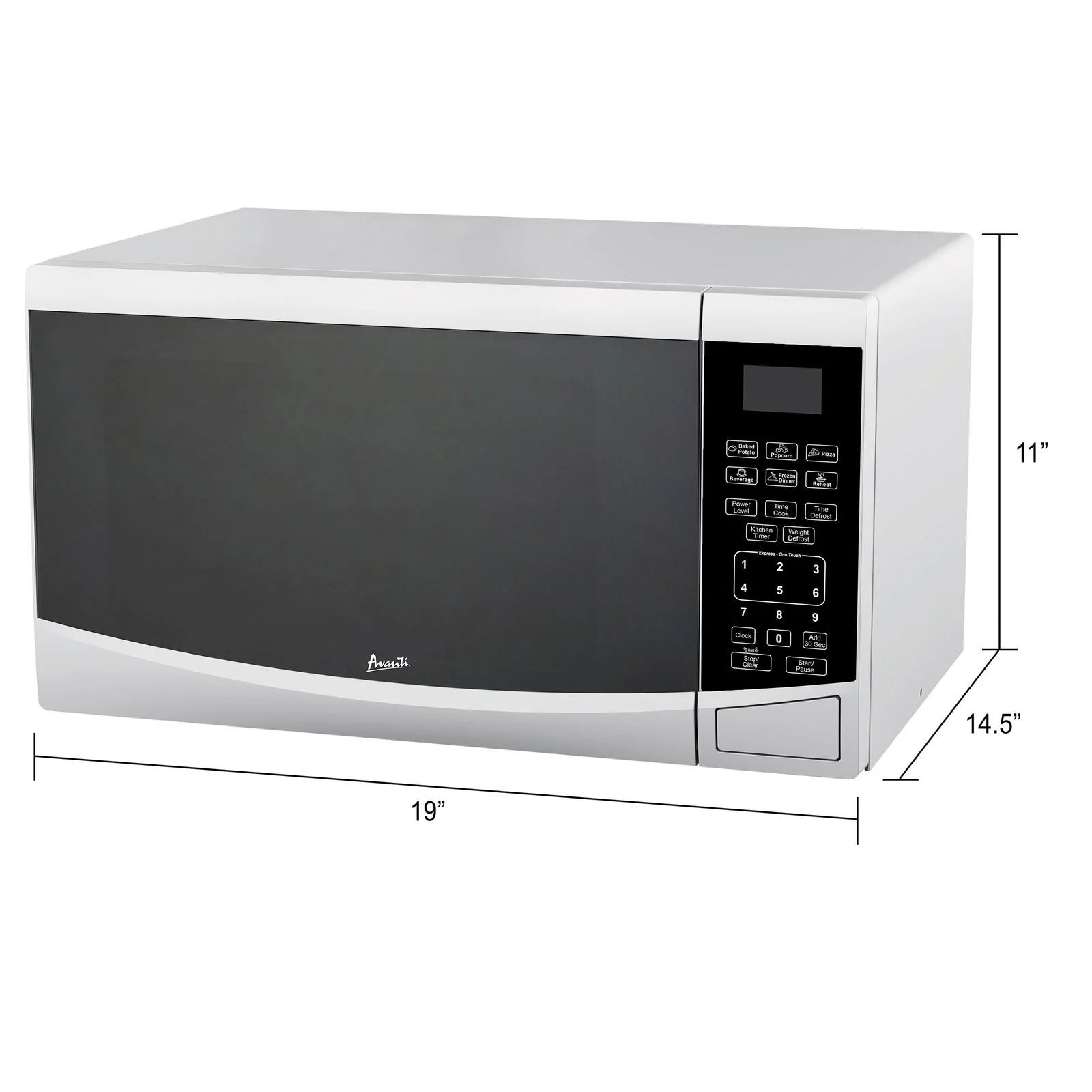 MT09V1B Avanti Countertop Microwave Oven, 0.9 cu. ft. - Black - Image 3