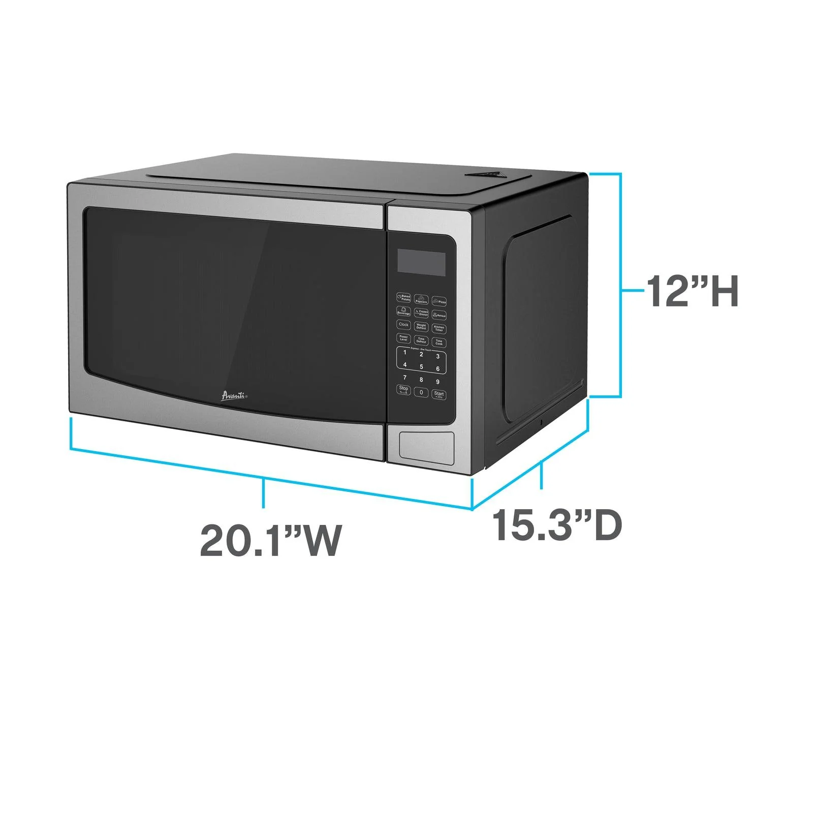 MT115V0W Avanti Microwave Oven, 1.1 cu. ft. Capacity - White - Image 3