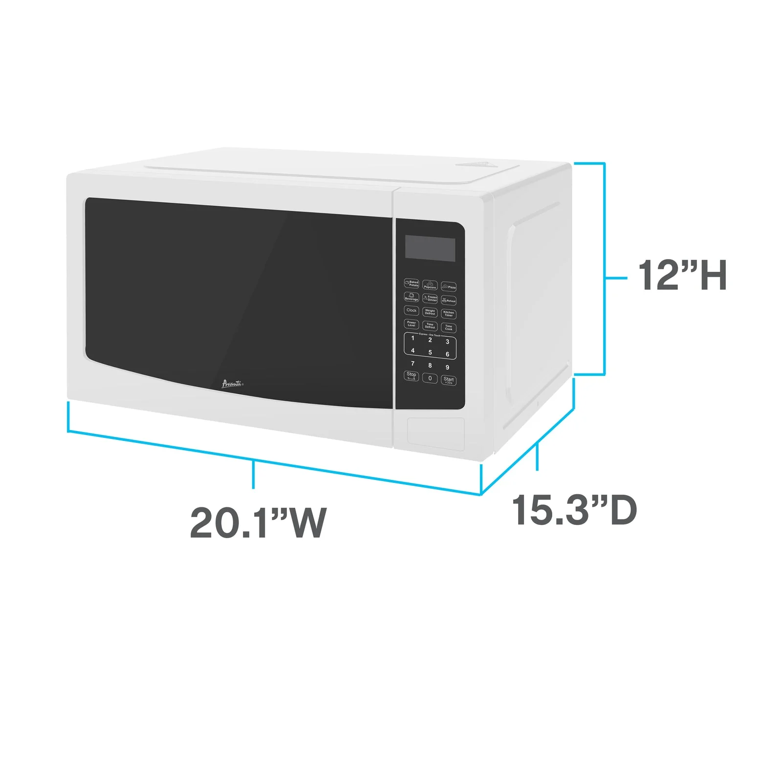 MT115V0W Avanti Microwave Oven, 1.1 cu. ft. Capacity - White - Image 5