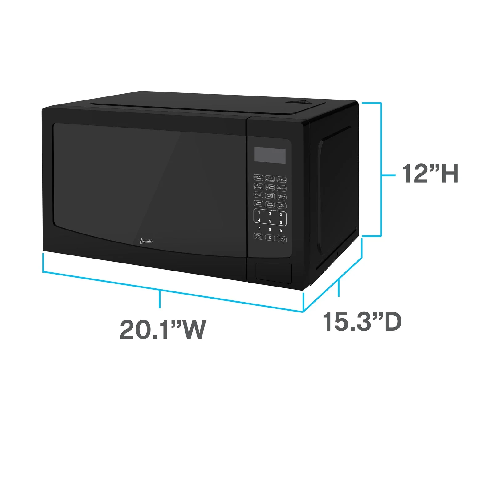 MT115V1B Avanti Microwave Oven, 1.1 cu. ft. Capacity - Black - Image 19