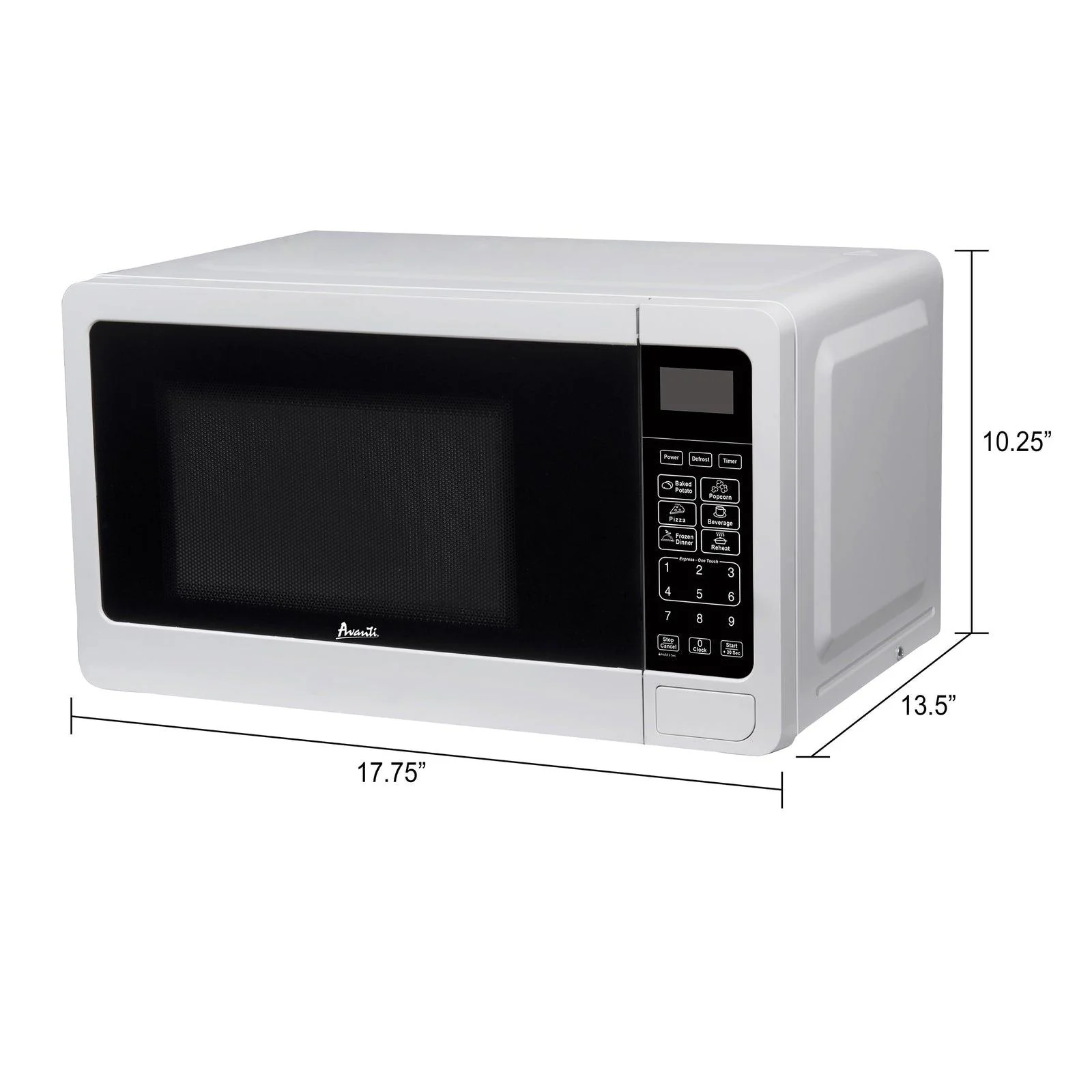 MT7V1B Avanti Countertop Microwave Oven, 0.7 cu. ft. - Black - Image 3