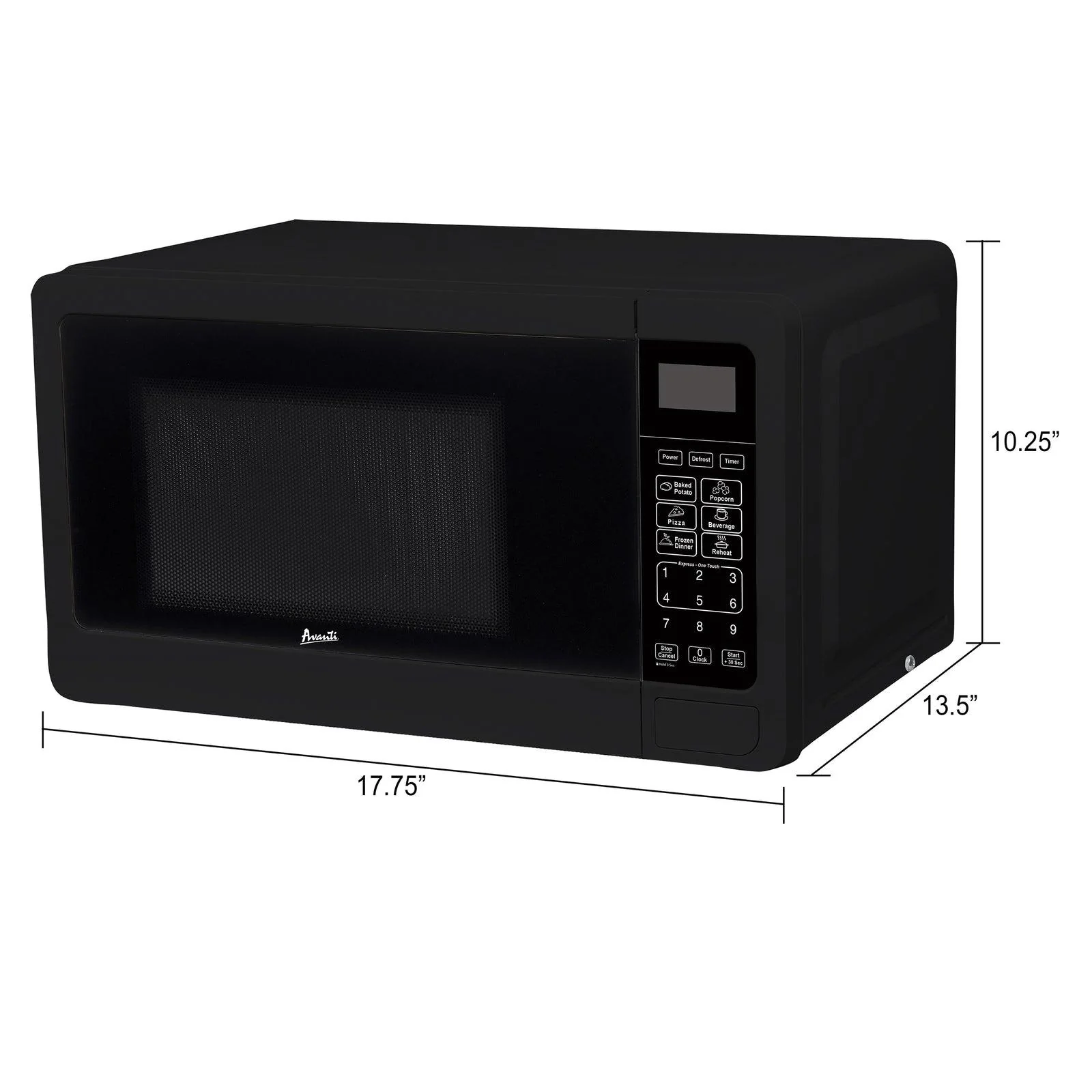 MT7V1B Avanti Countertop Microwave Oven, 0.7 cu. ft. - Black - Image 9
