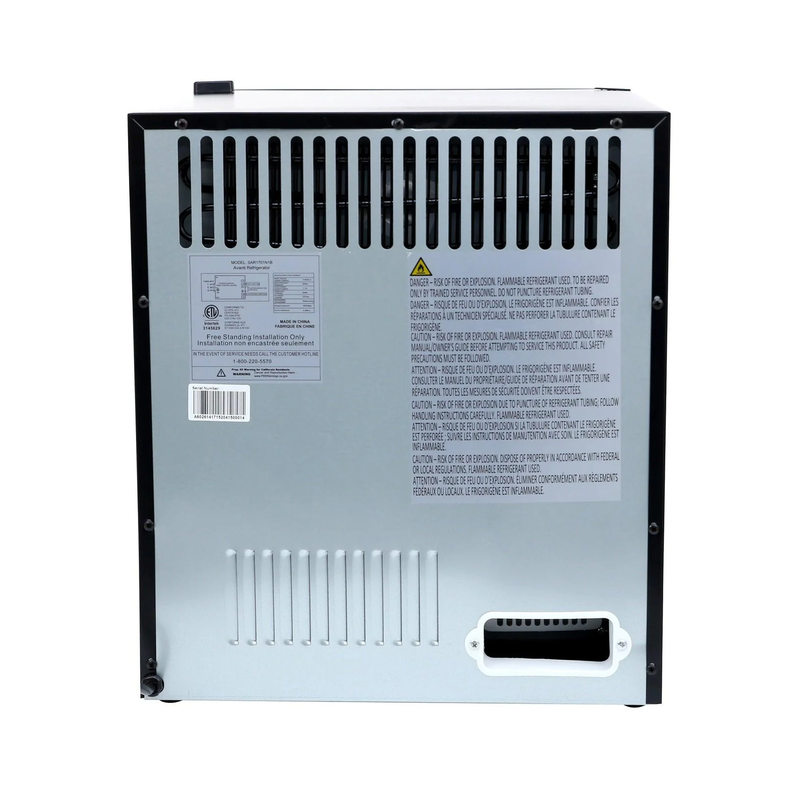 SAR1702N3S Avanti 1.7 cu. ft. Superconductor All Refrigerator - Stainless Steel - Image 11