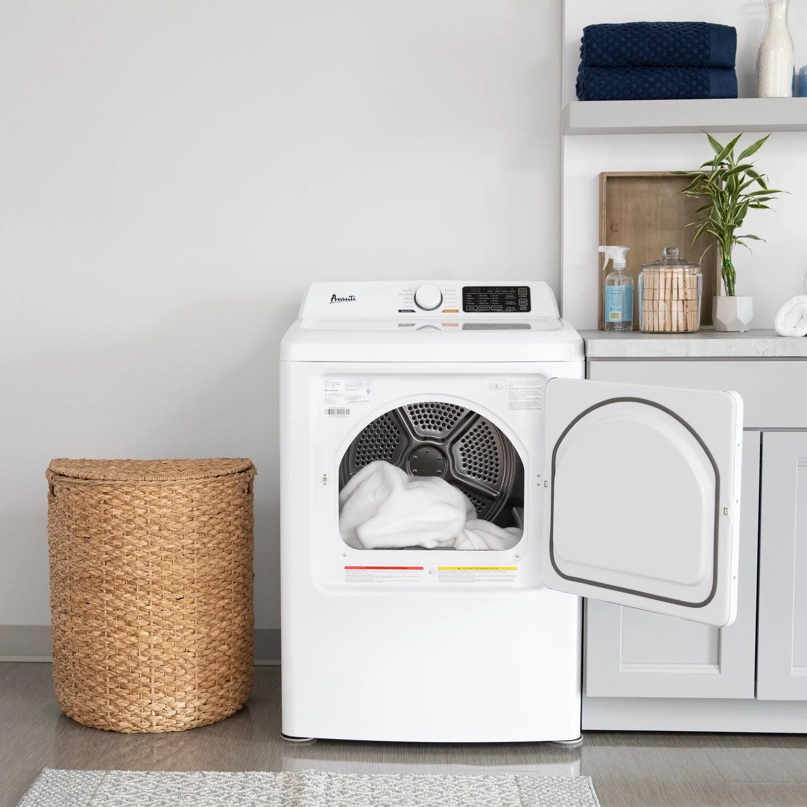 SED70D0W Avanti Front Load Electric Clothes Dryer, 7.0 cu. ft. Capacity - White / 7.0 cu. ft. - Image 4