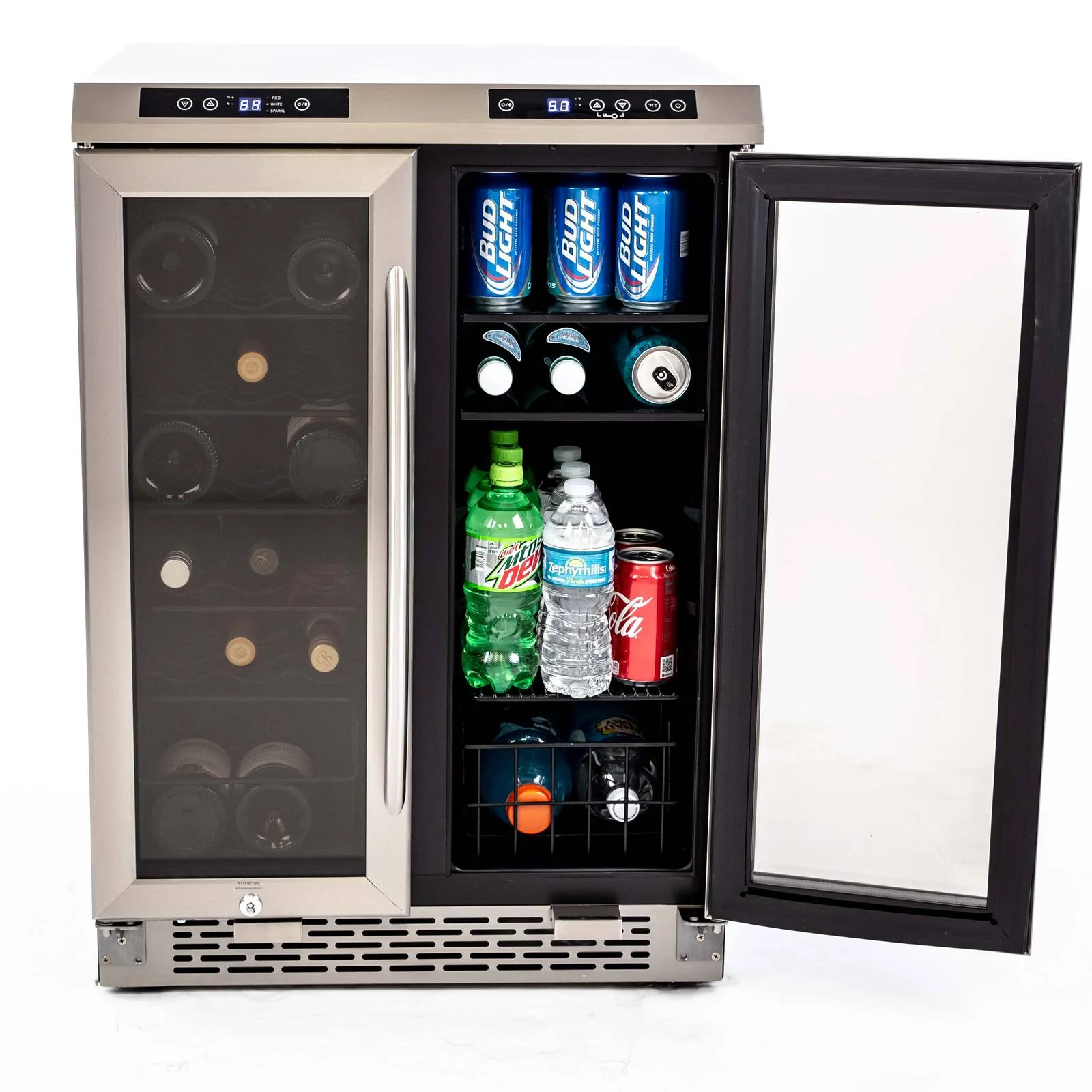 WBV19DZ Avanti 19 Bottle/66 Can Dual-Zone Wine u0026 Beverage Center - Stainless Steel / 3 cu. ft. - Image 2