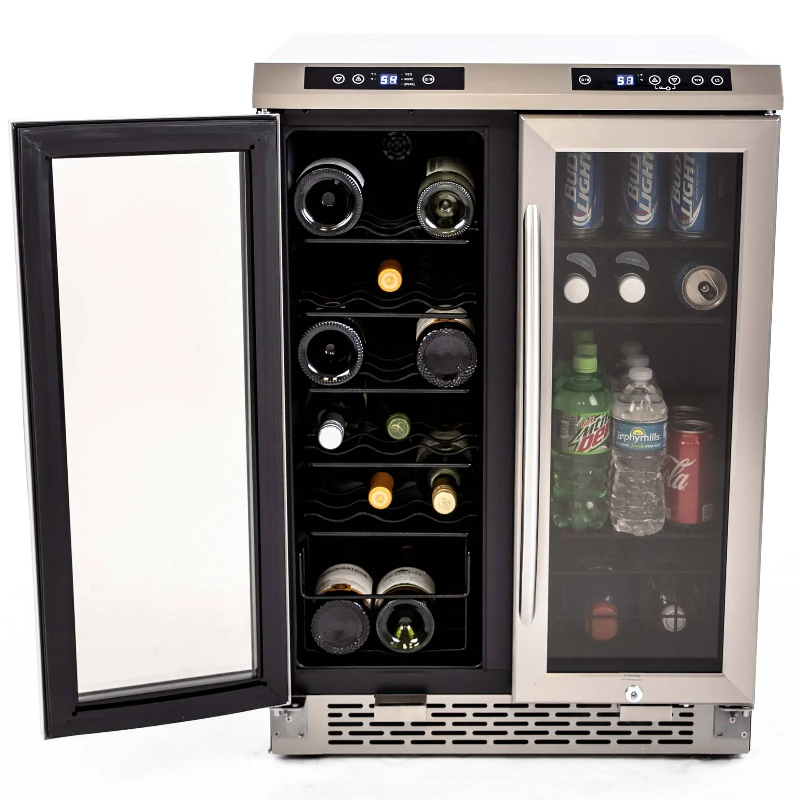 WBV19DZ Avanti 19 Bottle/66 Can Dual-Zone Wine u0026 Beverage Center - Stainless Steel / 3 cu. ft. - Image 4
