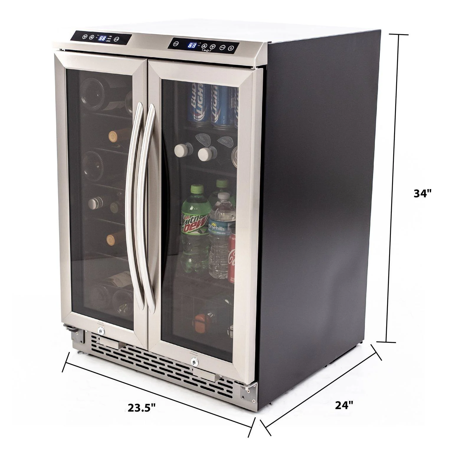 WBV19DZ Avanti 19 Bottle/66 Can Dual-Zone Wine u0026 Beverage Center - Stainless Steel / 3 cu. ft. - Image 9