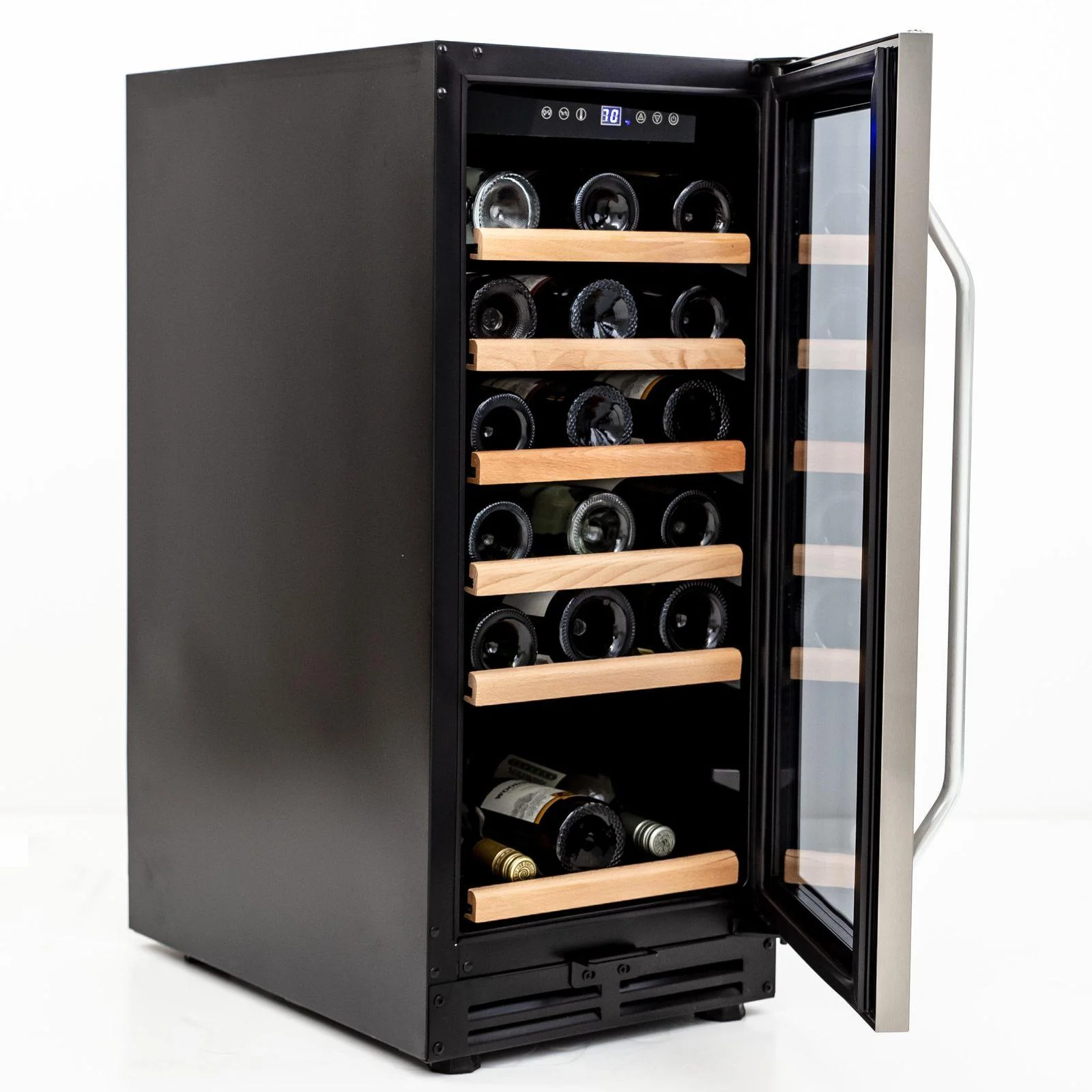 Avanti 30 Bottle Wine Cooler - Stainless Steel with Black Cabinet / 30 Bottles - Image 4