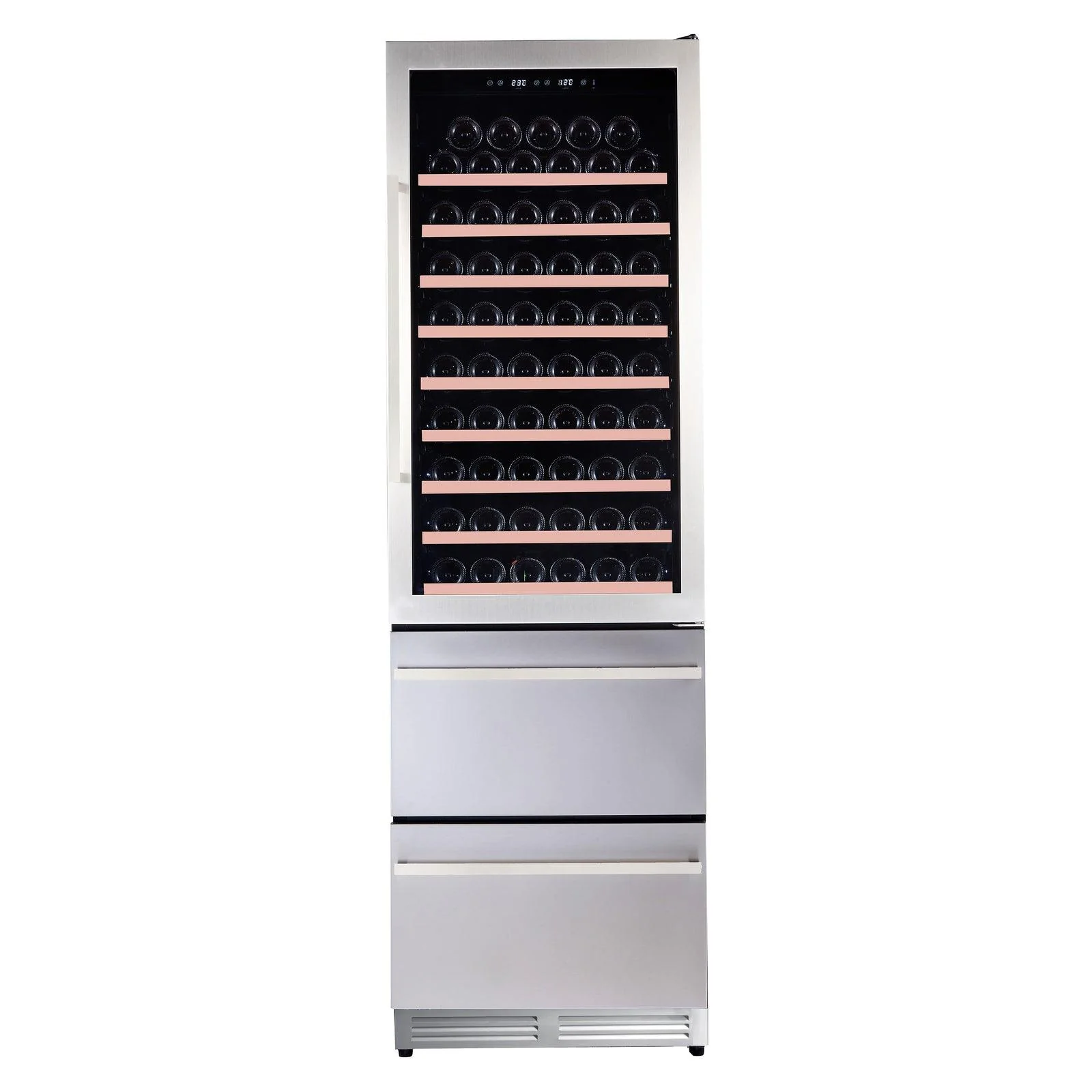 WCDD108E3S Avanti ELITE Series Wine Cooler, 2-Drawer Beverage Center, Stainless Steel - Stainless Steel / 108 Bottles - Image 2