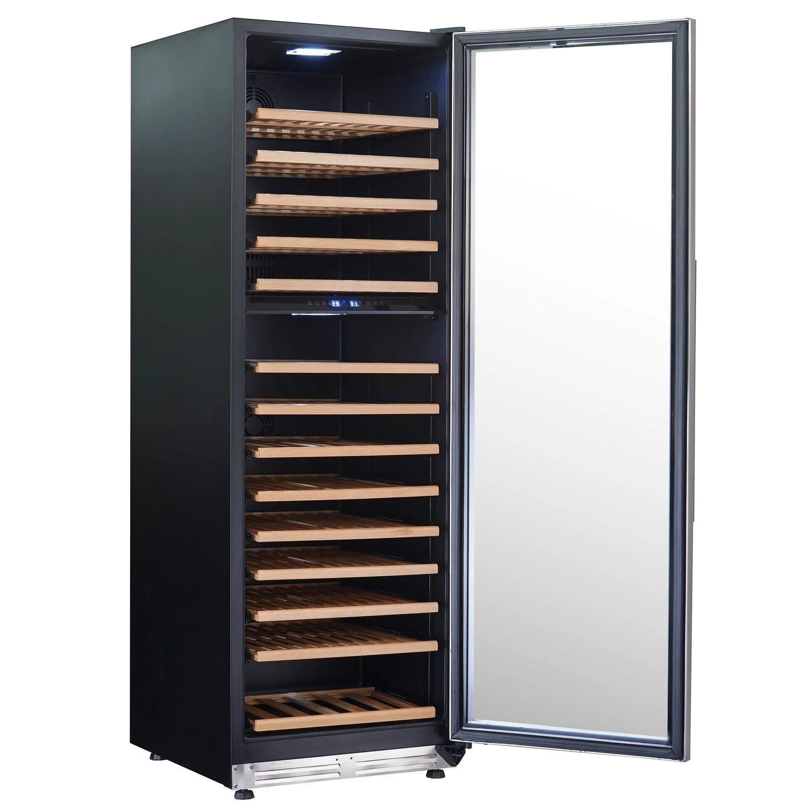 Avanti 154 Bottle DESIGNER Series Dual-Zone Wine Cooler - Stainless Steel with Black Cabinet / 154 Bottles - Image 3