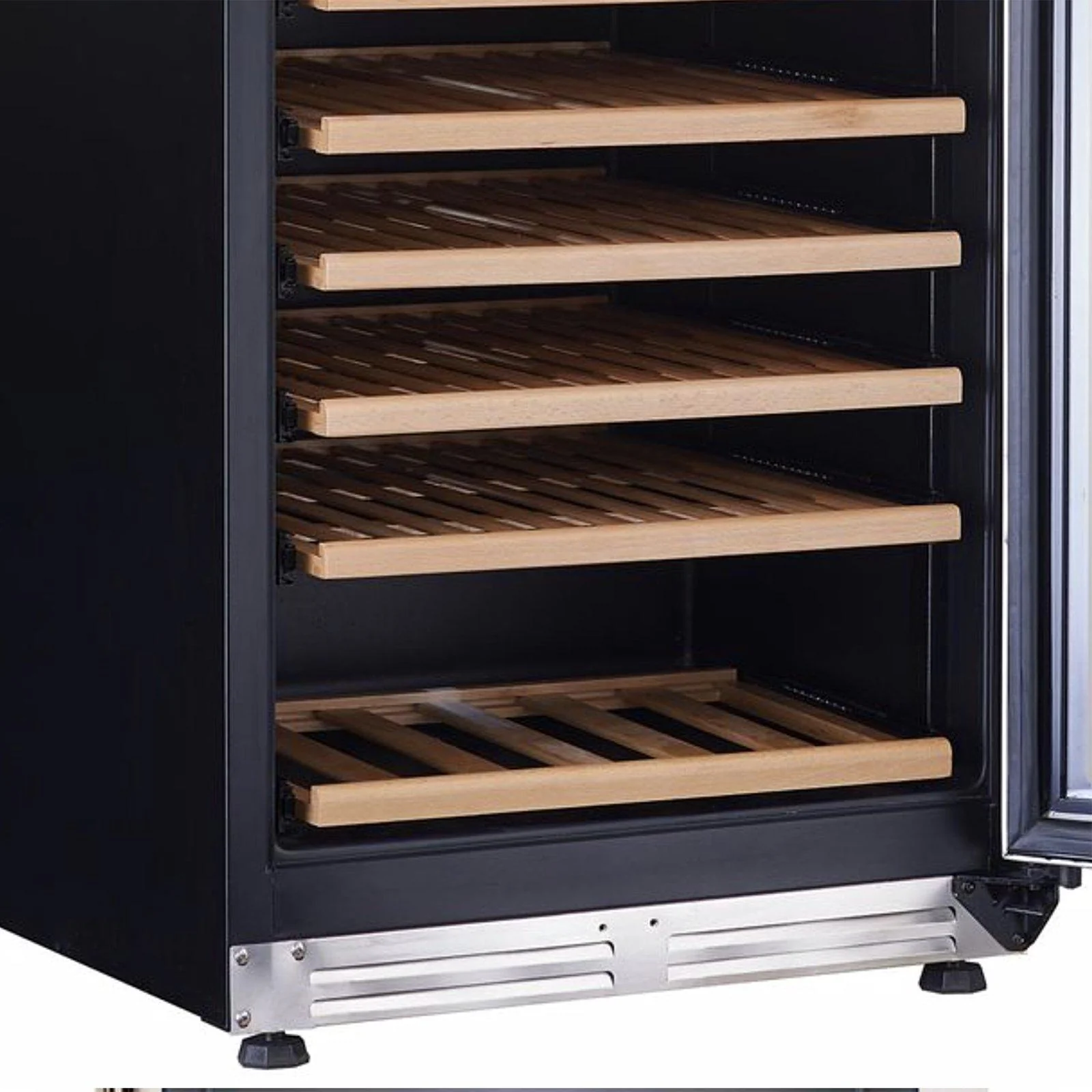 Avanti 154 Bottle DESIGNER Series Dual-Zone Wine Cooler - Stainless Steel with Black Cabinet / 154 Bottles - Image 7
